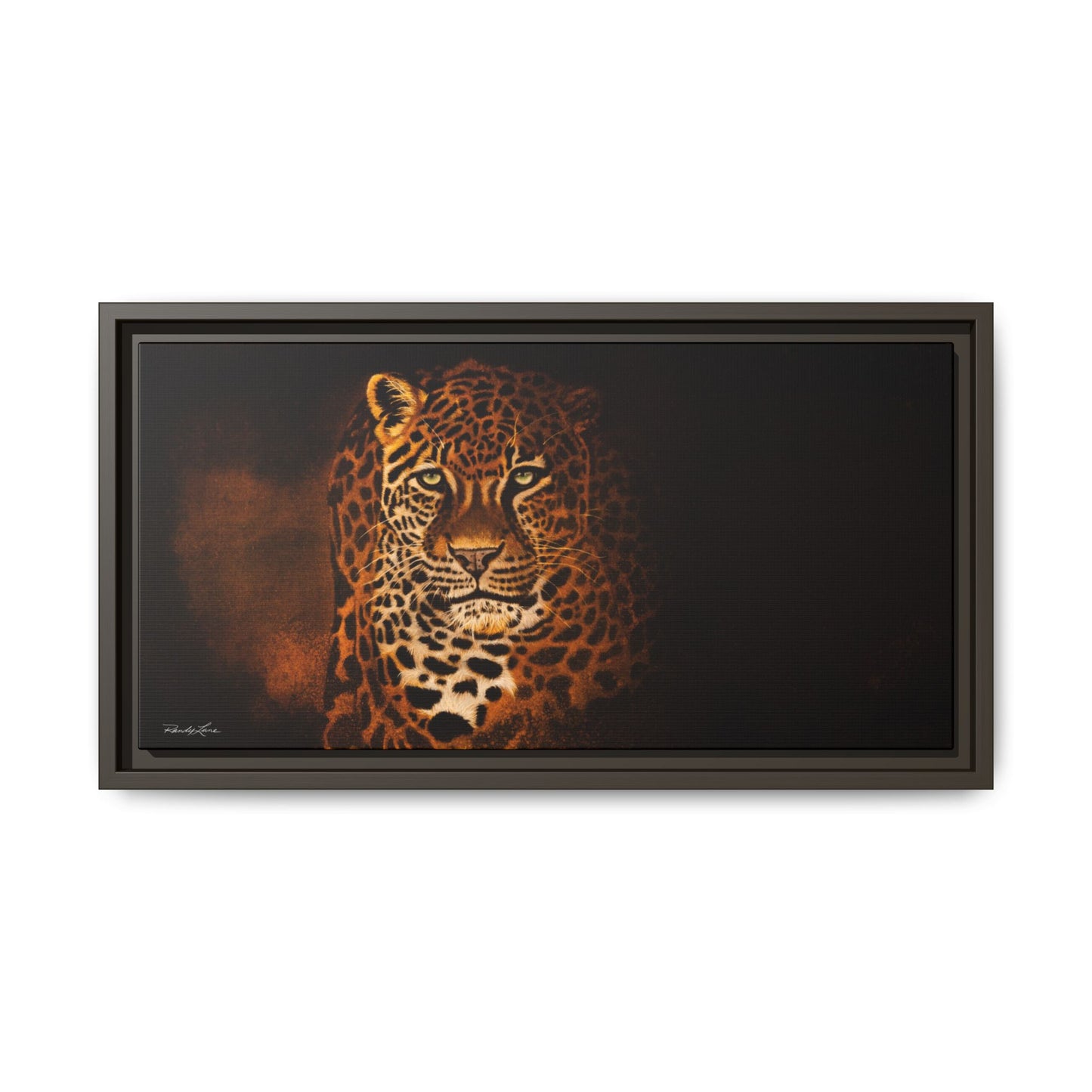Shadow Hunter, Leopard Framed Canvas Art