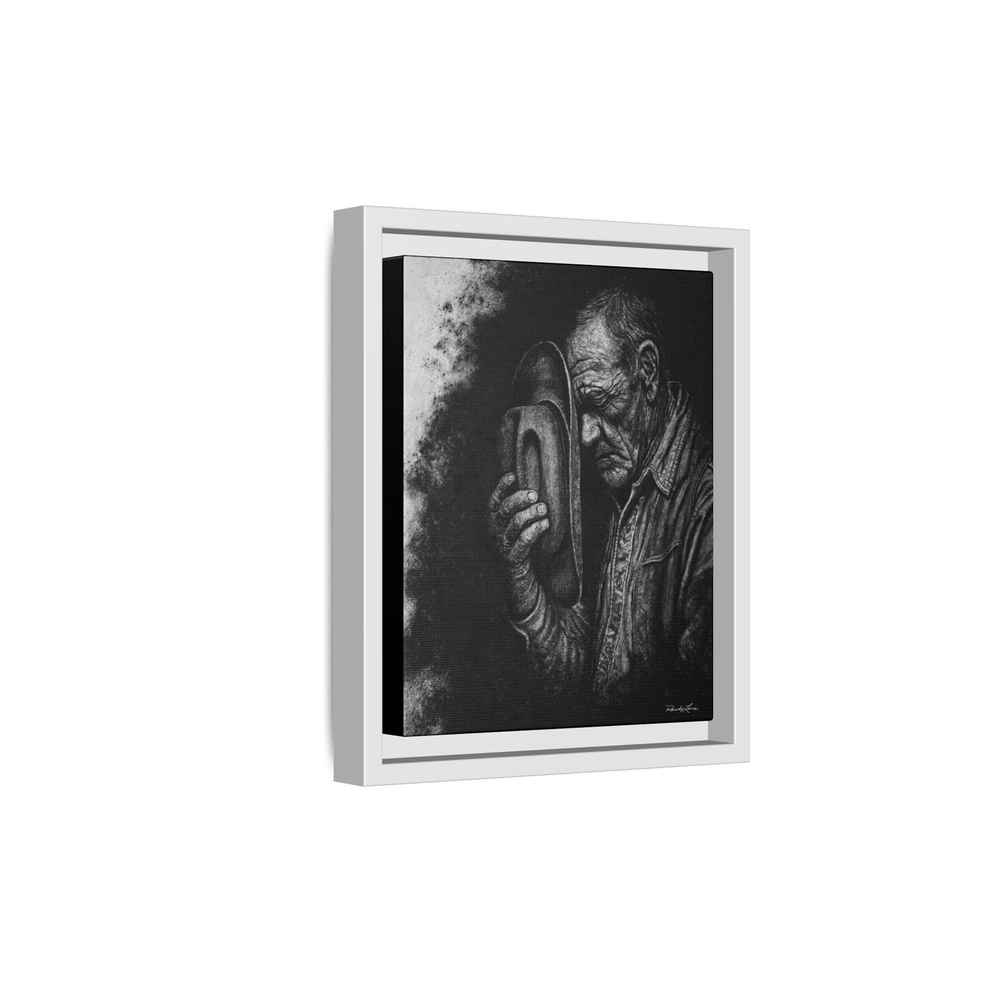 Cowboys Prayer.  Framed Stretched Matte Canvas Art Print