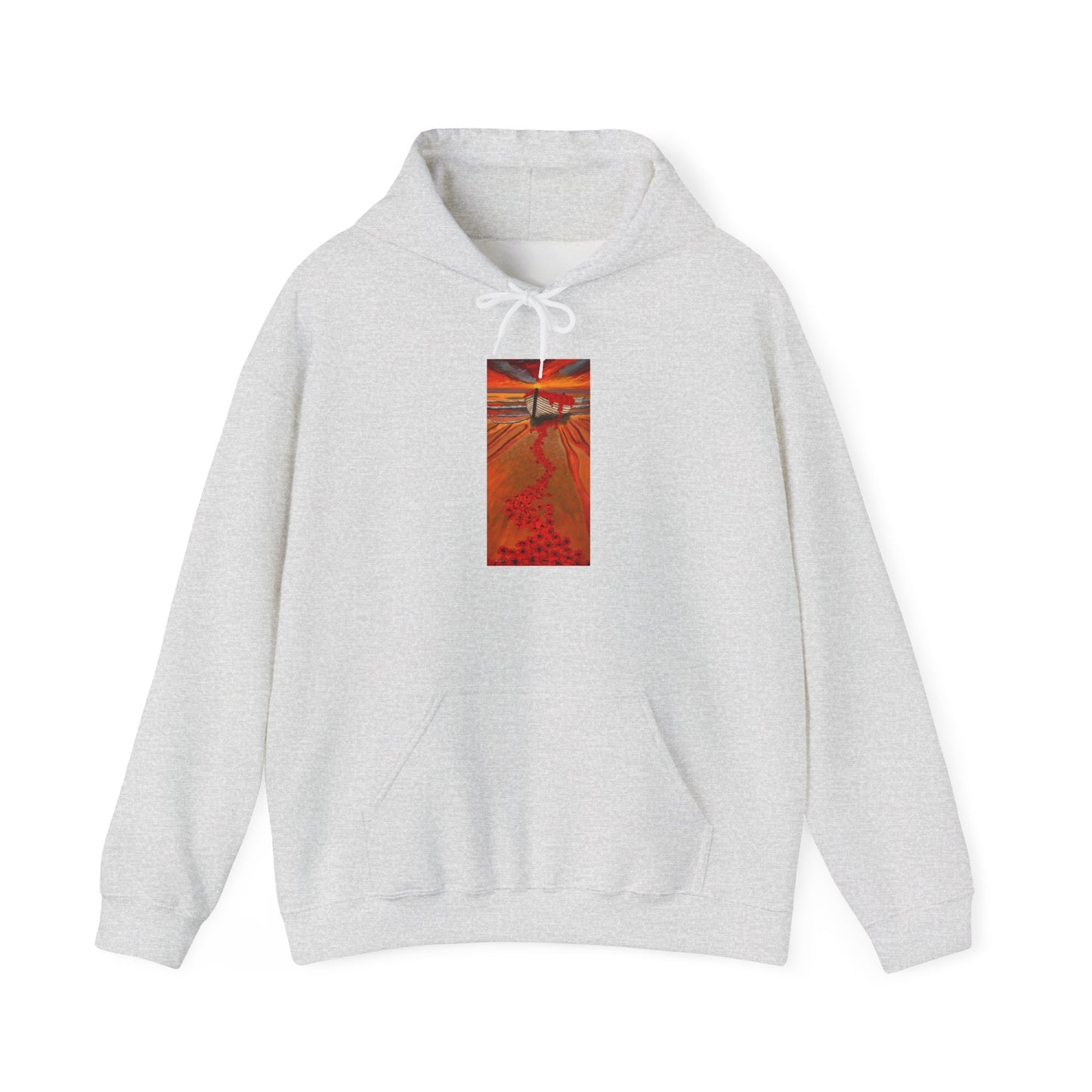 Grace Garden, Vibrant Sunset Graphic Hoodie, Unisex Hooded Sweatshirt