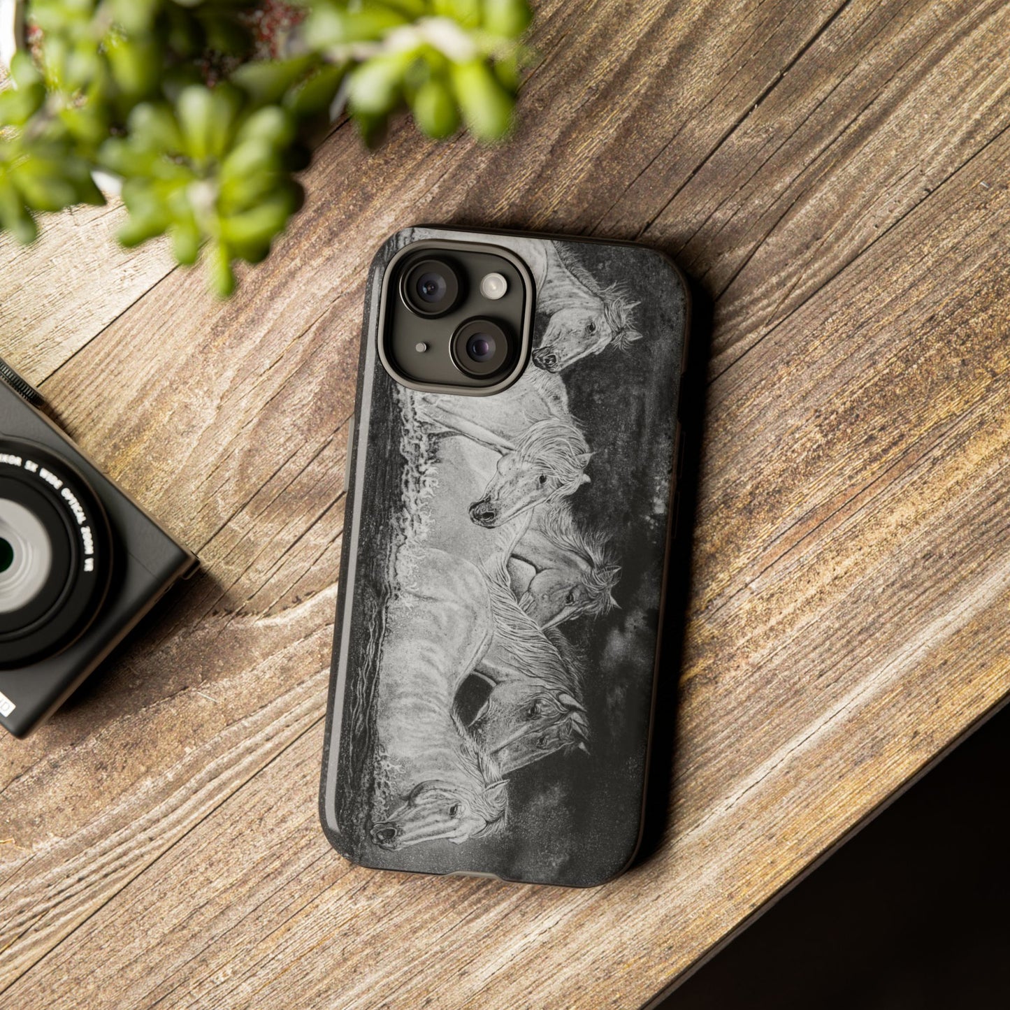Night Swim, Horse-Themed Phone Case, Stylish Tough Cases
