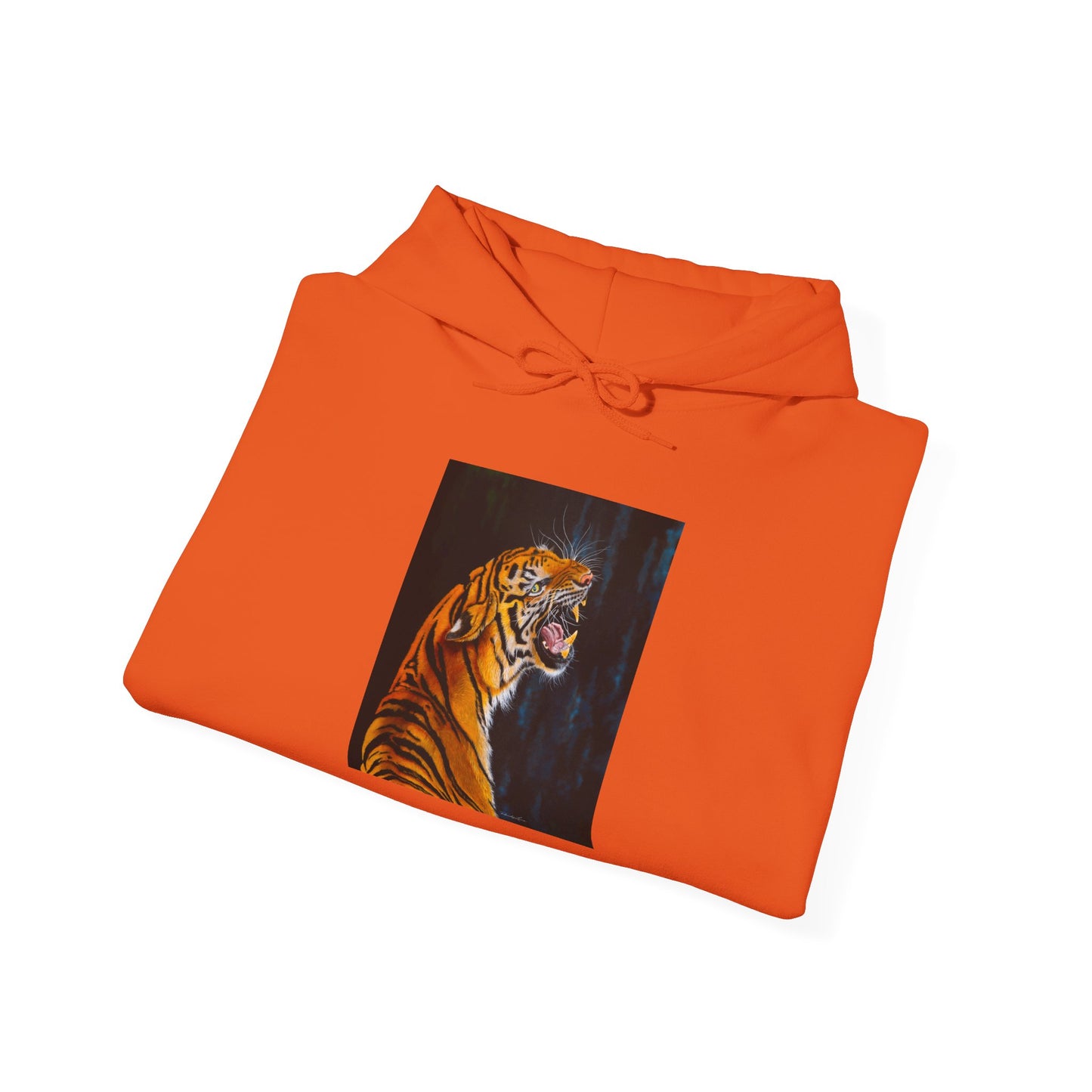 Beautifully Bold, Roaring Tiger-Themed Unisex Heavy Blend™ Hooded Sweatshirt