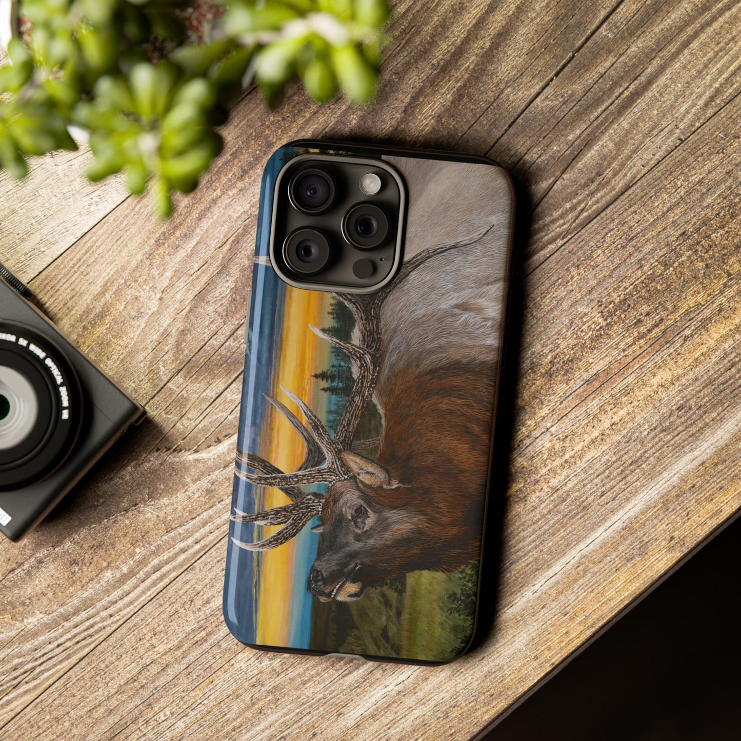 Sunset Serenade, Elk Phone Case