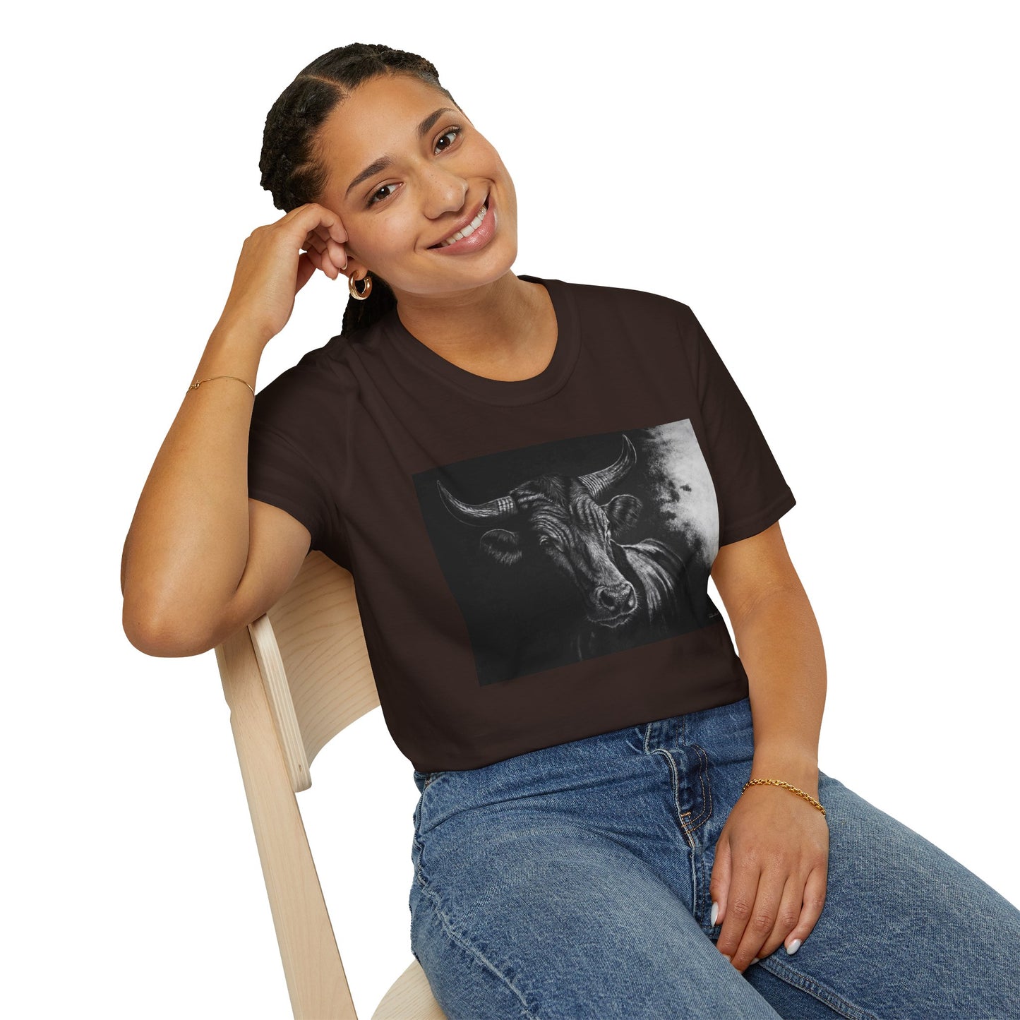 Stonebreaker. Bucking Bull Graphic Unisex Softstyle T-Shirt