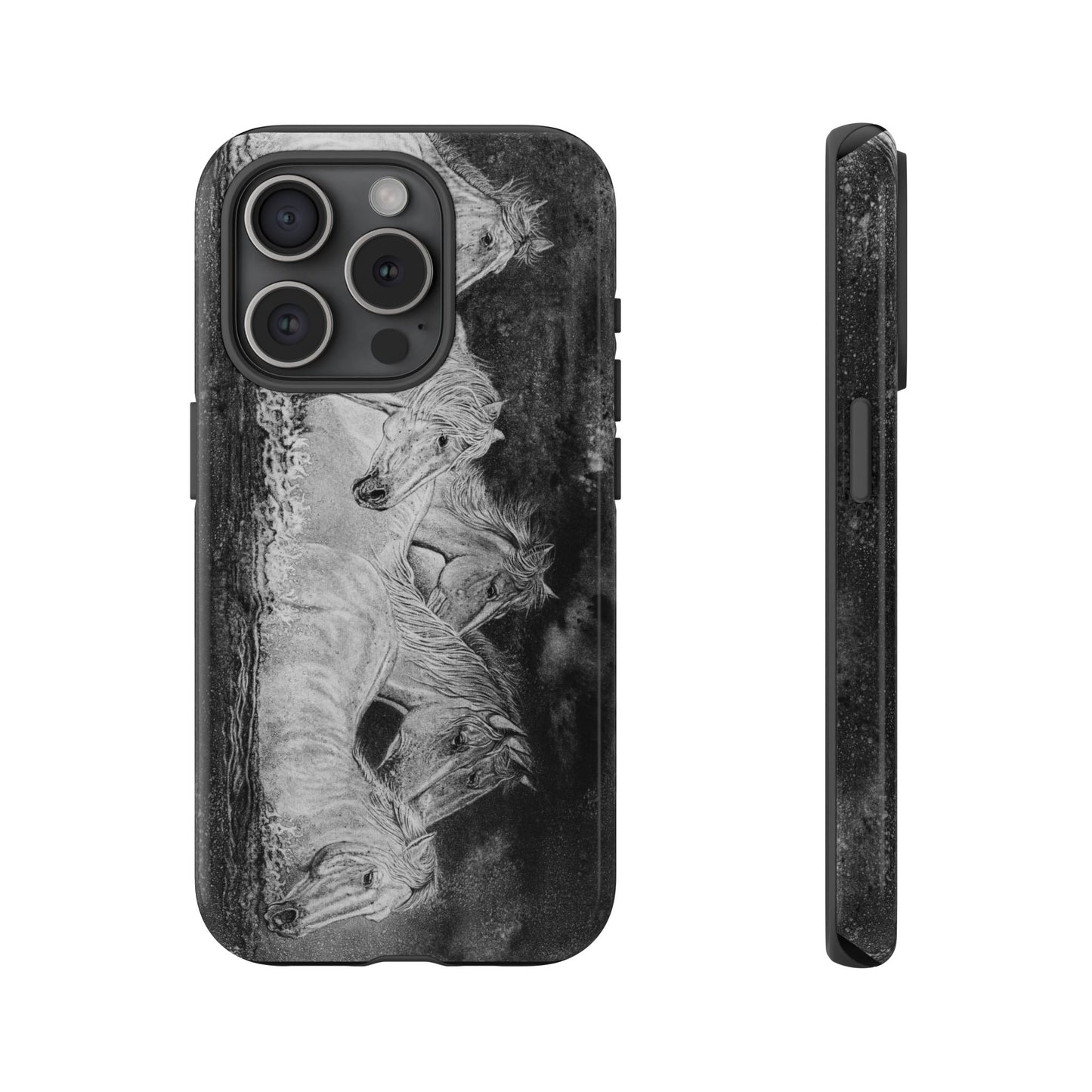 Night Swim, Horse-Themed Phone Case, Stylish Tough Cases