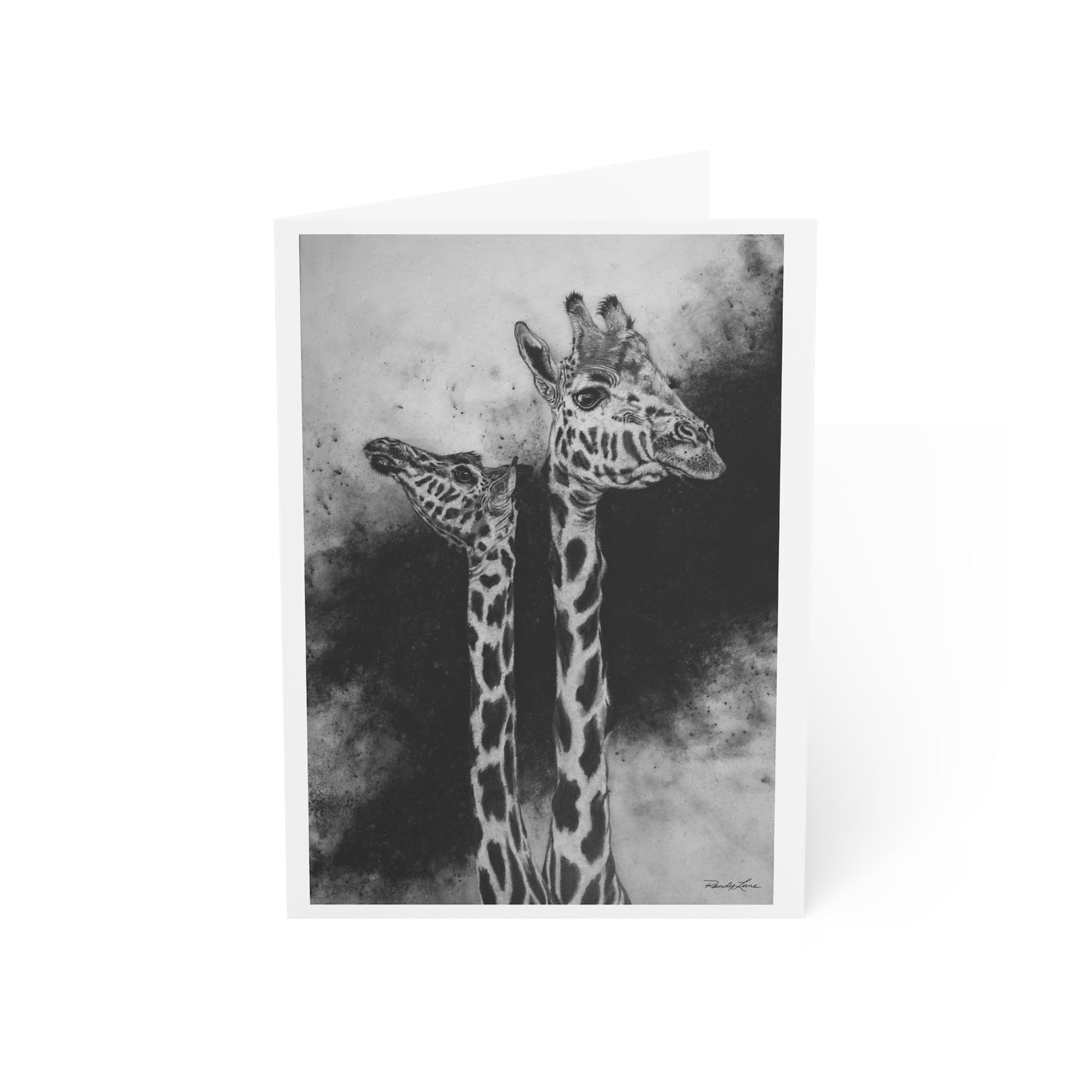 Grace in the Grassland, Giraffe Greeting Cards (1, 10, 30, and 50pcs)