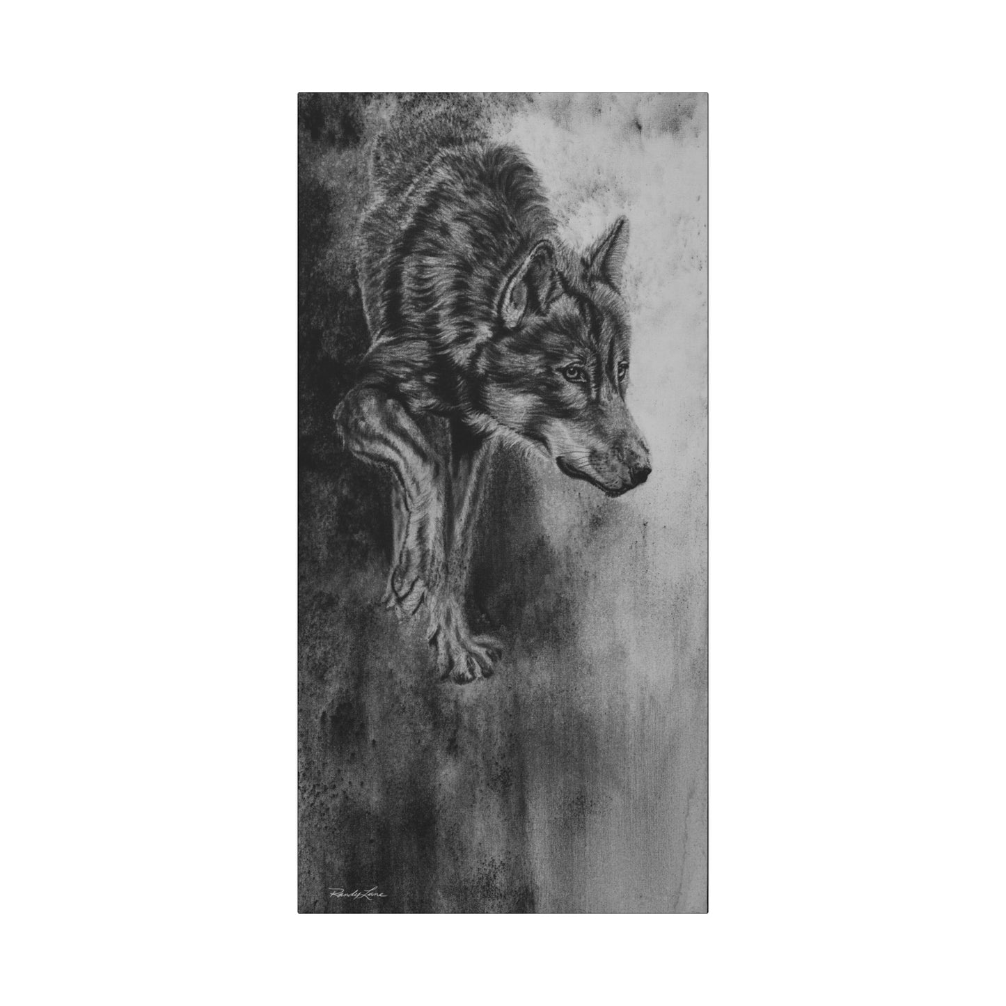 Specter, Wolf Painting Matte Canvas Print — Stretched Wildlife Wall Art