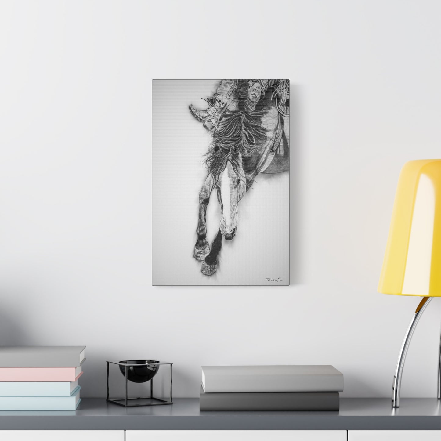 Crazy 8, Stretched Matte Canvas Rodeo Art Print