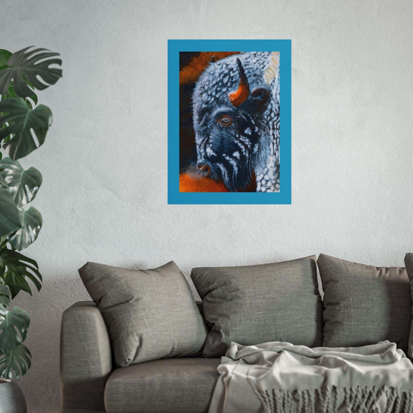 Storm Bison, Fine Art Print