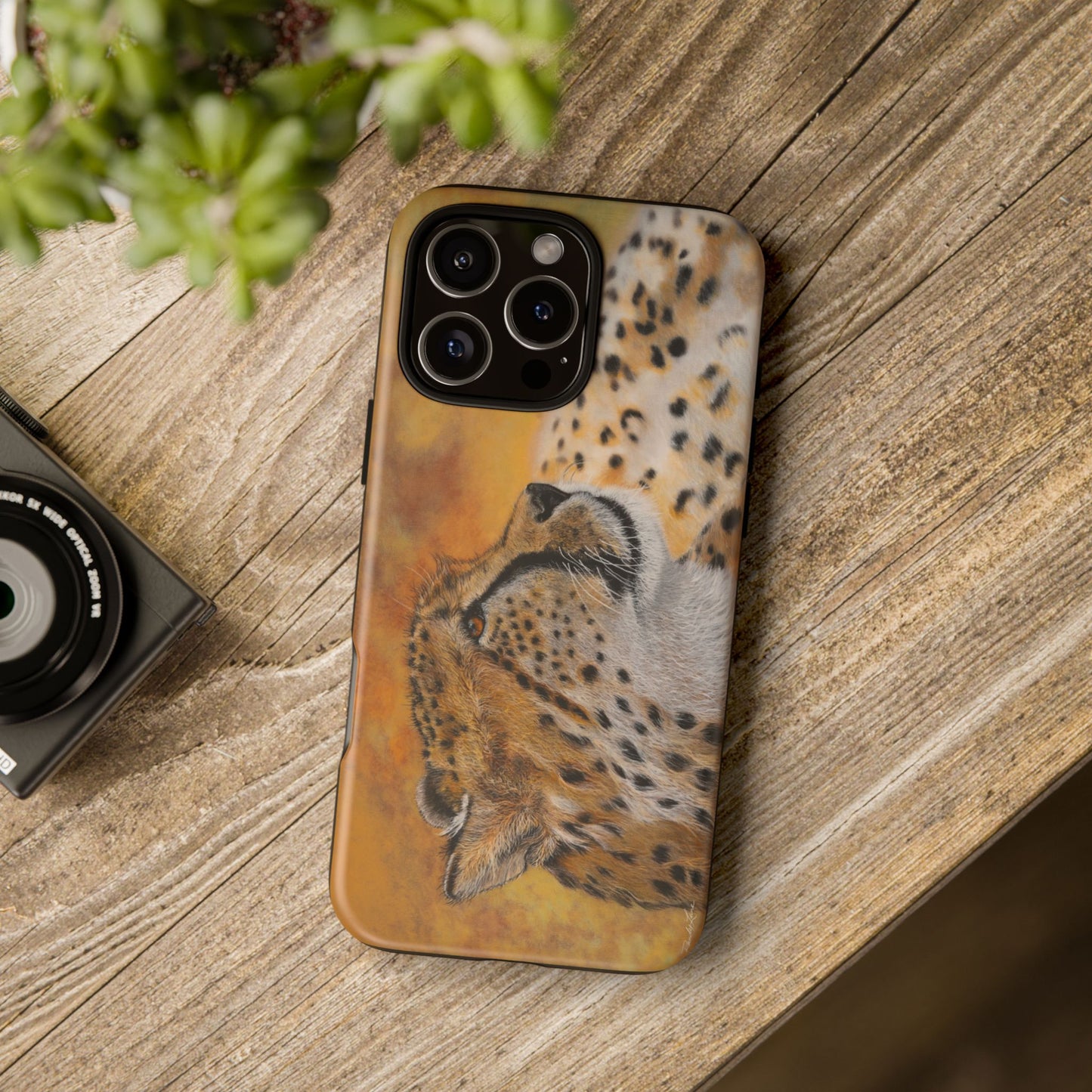 Cheetah Chill, Cheetah Phone Case, Tough Cases