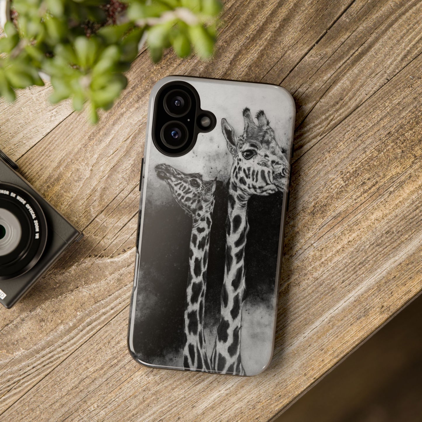 Grace in the Grassland, Giraffe Tough Phone Cases