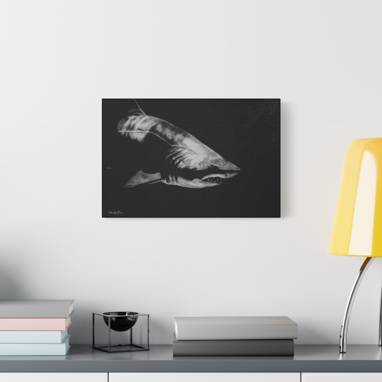 Below, Shark Fine Art Canvas Print