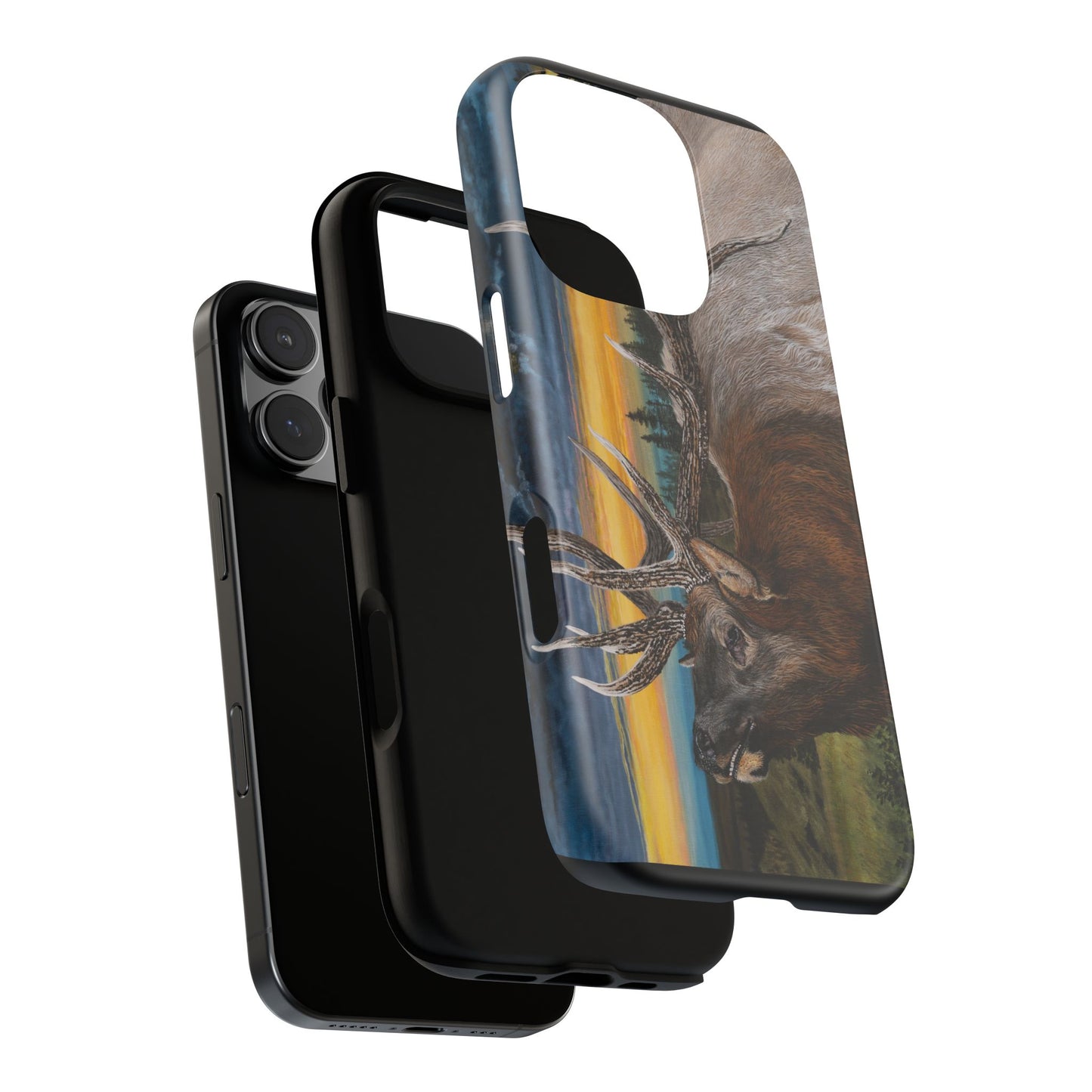 Sunset Serenade, Elk Phone Case