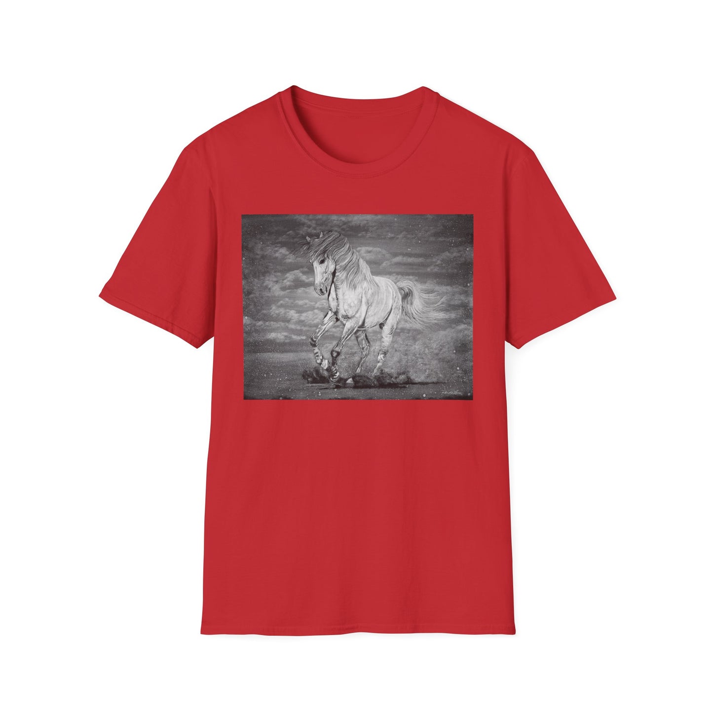 Equine Elegance. Prancing Horse Graphic T-Shirt