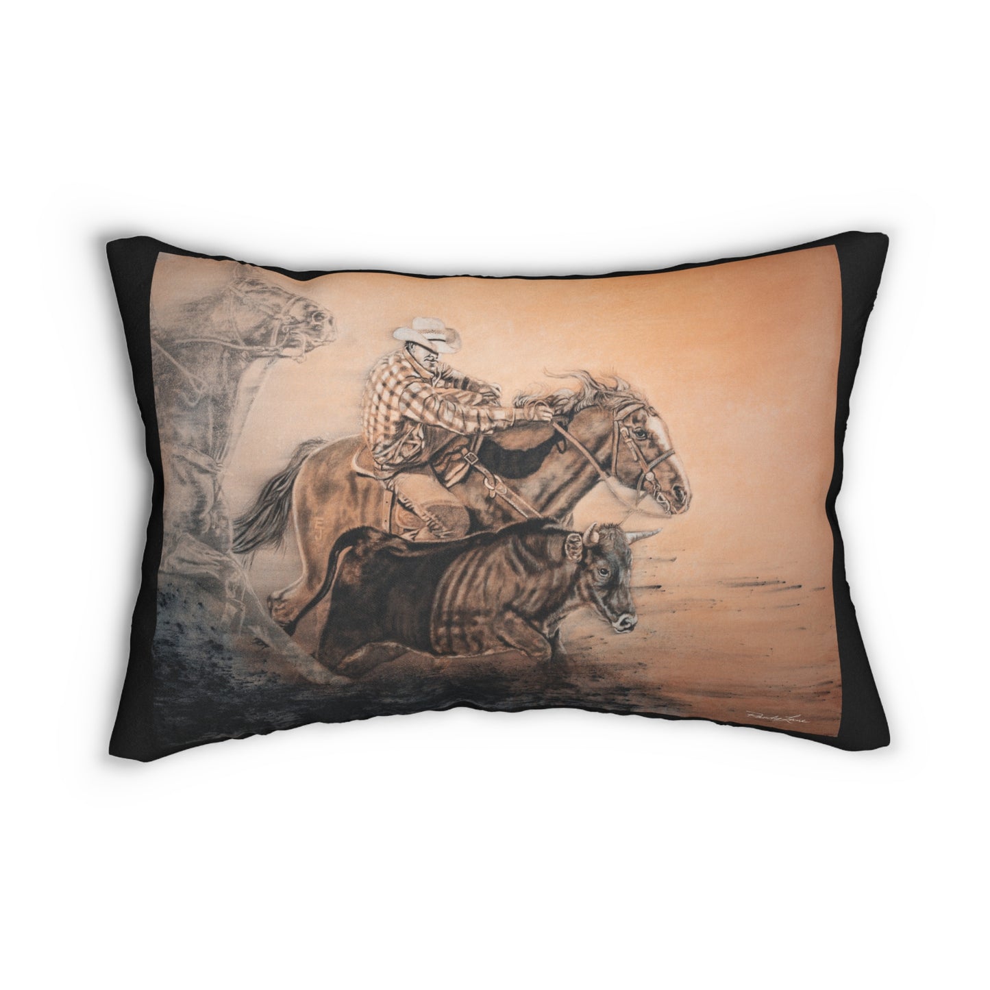 Get Some. Bulldogging Lumbar Pillow