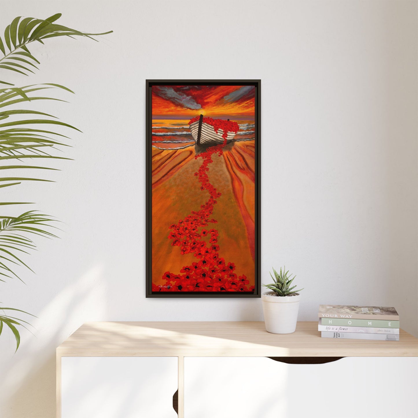 Grace Garden, Vibrant Framed Canvas Art