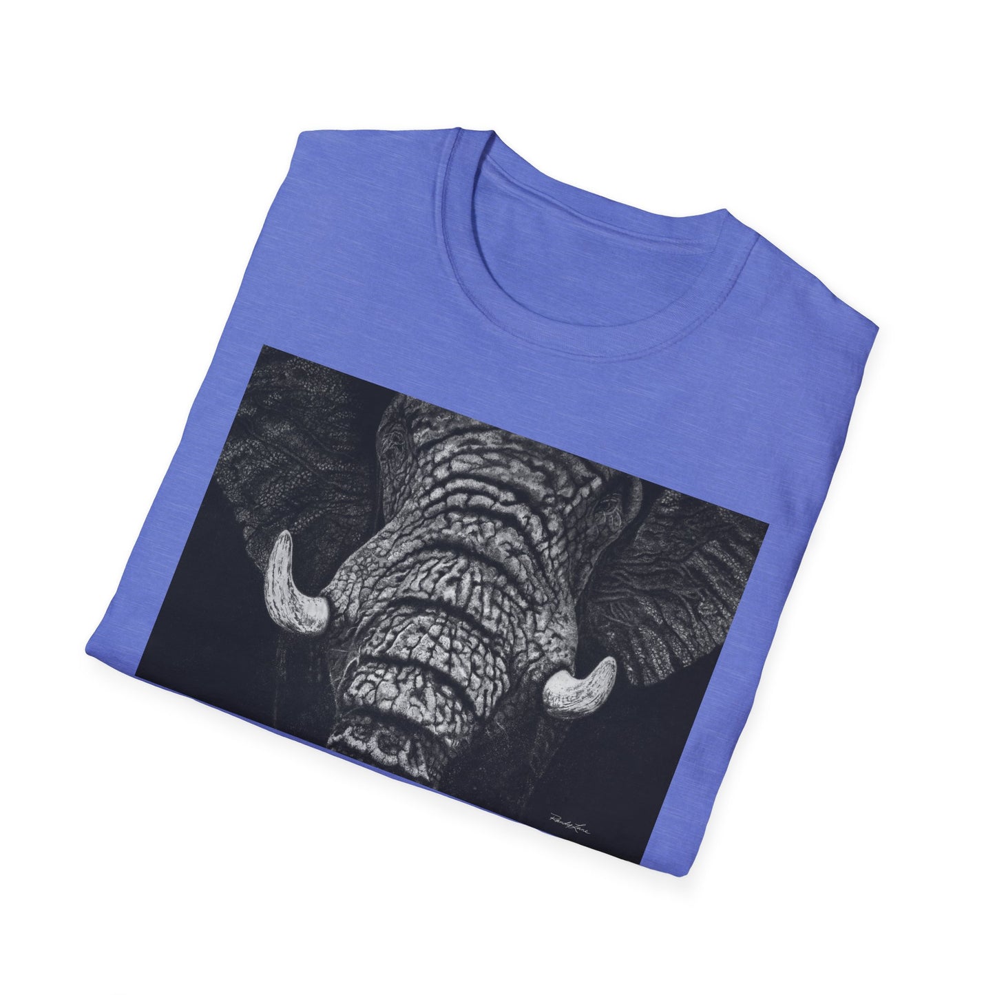 Ebony and Ivory, Elephant Graphic Unisex Softstyle T-Shirt