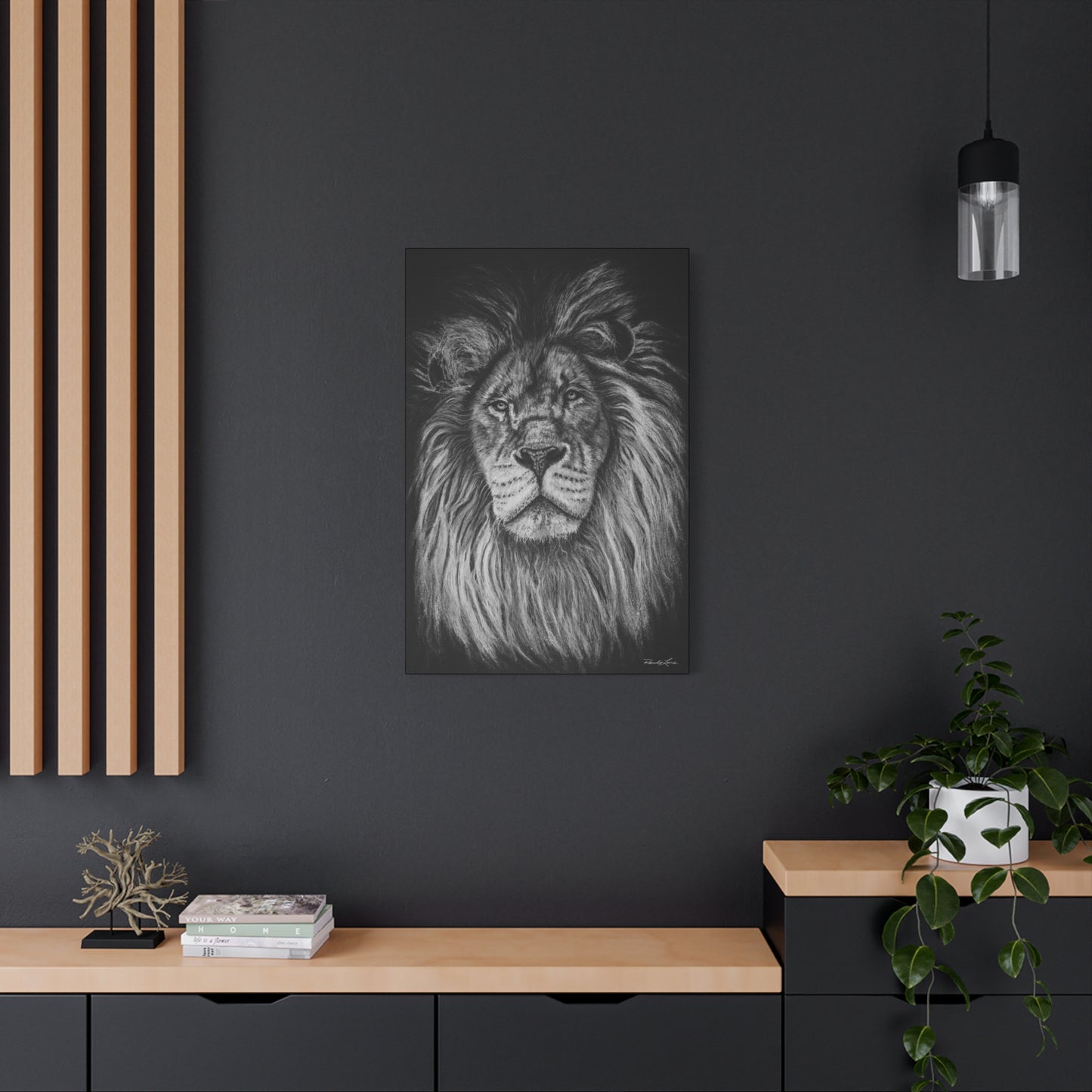 The Mane Event, Matte Canvas Lion Print, Stretched, 1.25"