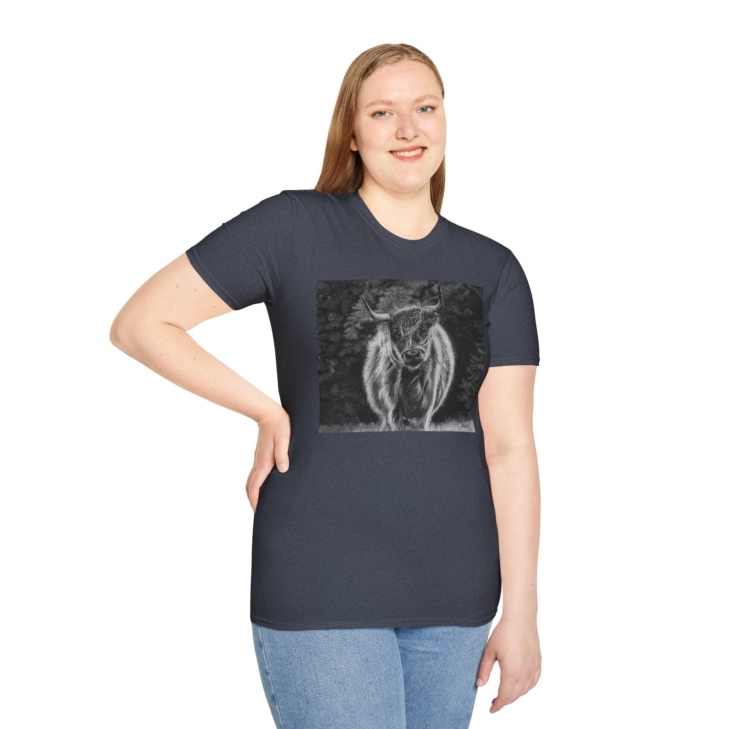 Ragamuffin. Highland Cow Unisex Softstyle T-Shirt