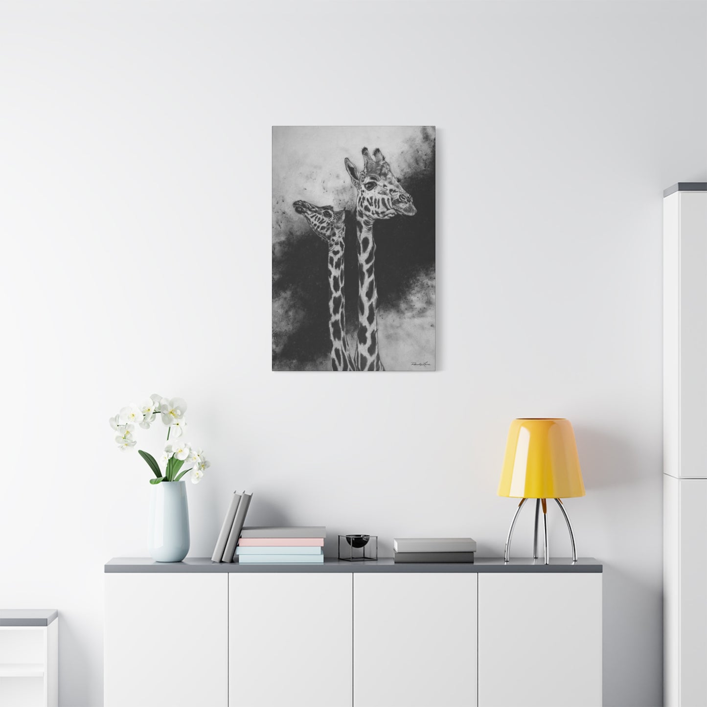 Grace in the Grasslands,  Giraffe Canvas Art Print