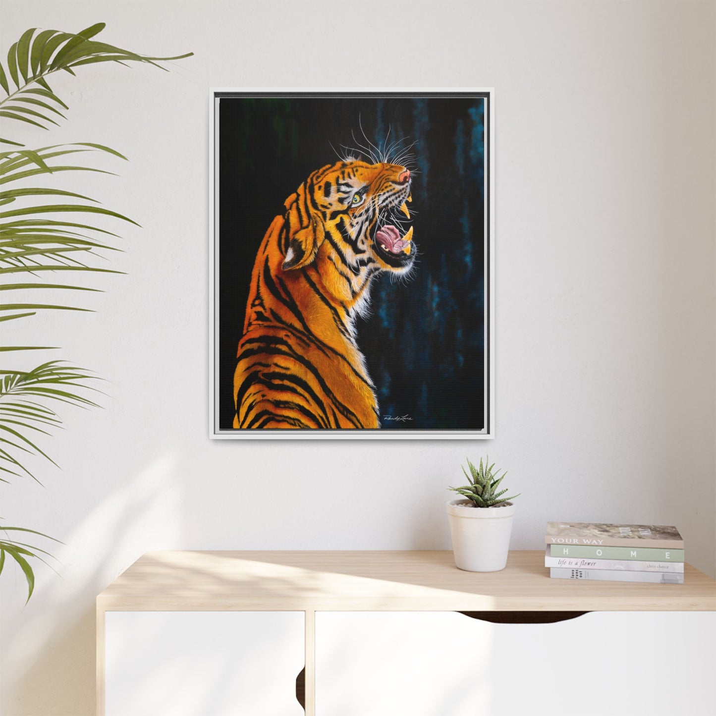 Beautifully Bold, Framed Matte Canvas Tiger Art Print