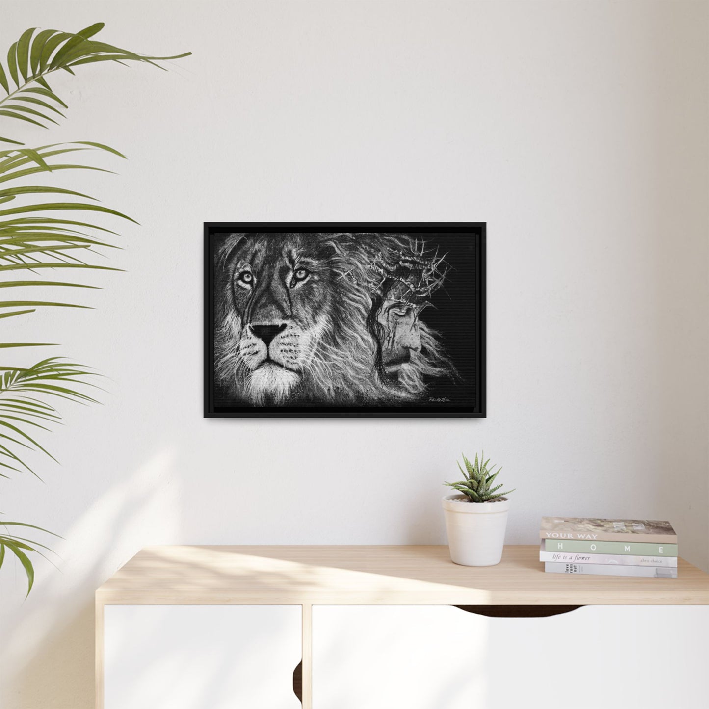 Lion King, Framed Matte Canvas Print