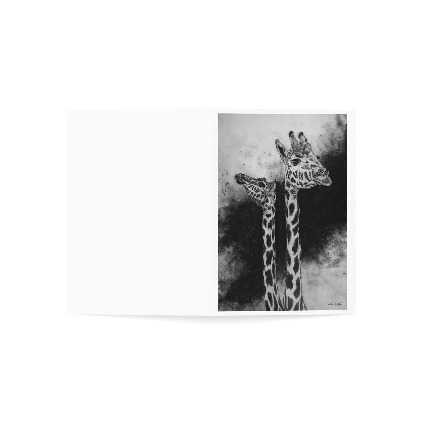 Grace in the Grassland, Giraffe Greeting Cards (1, 10, 30, and 50pcs)