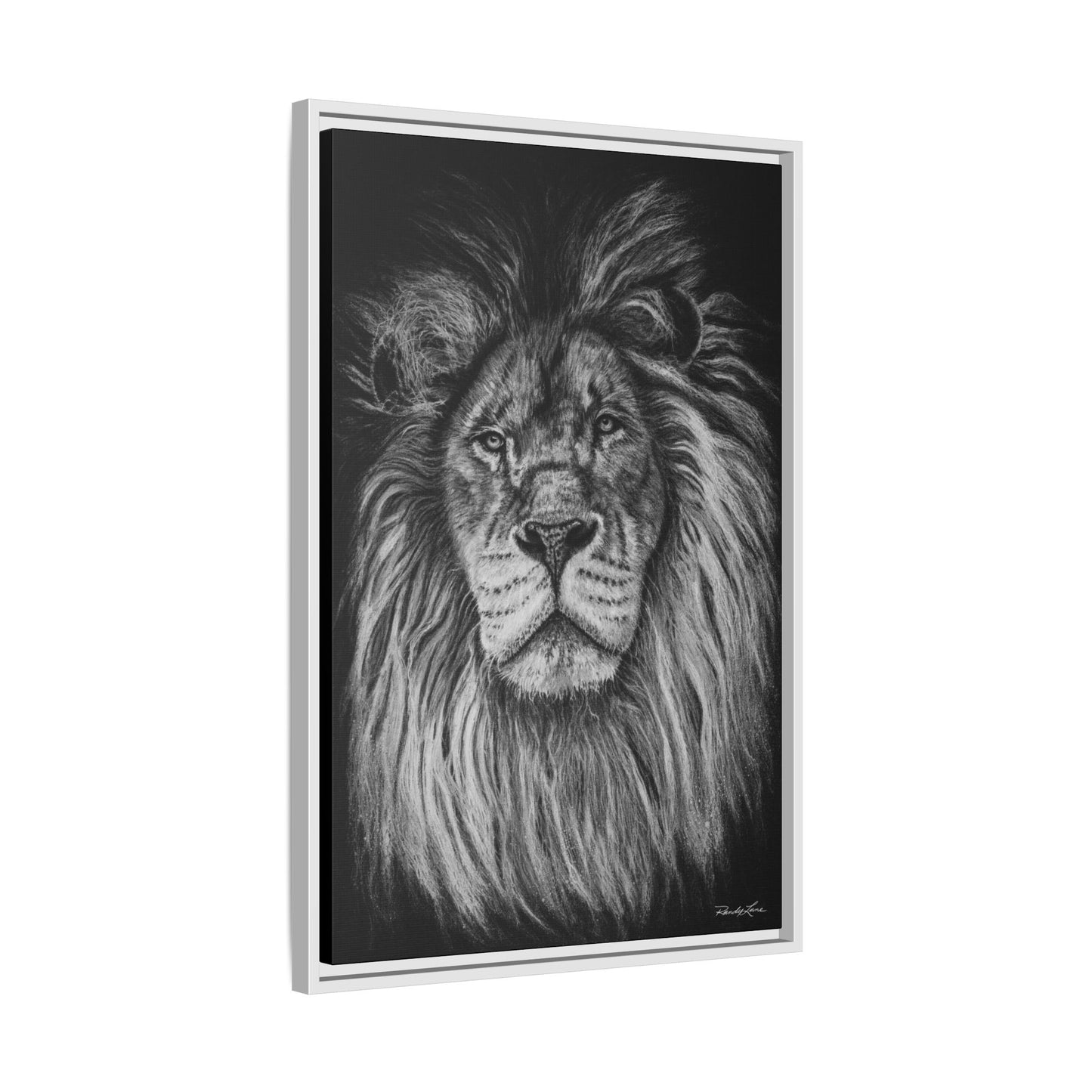 The Mane Event, Matte Canvas Lion Prints, Framed (Multi-color)