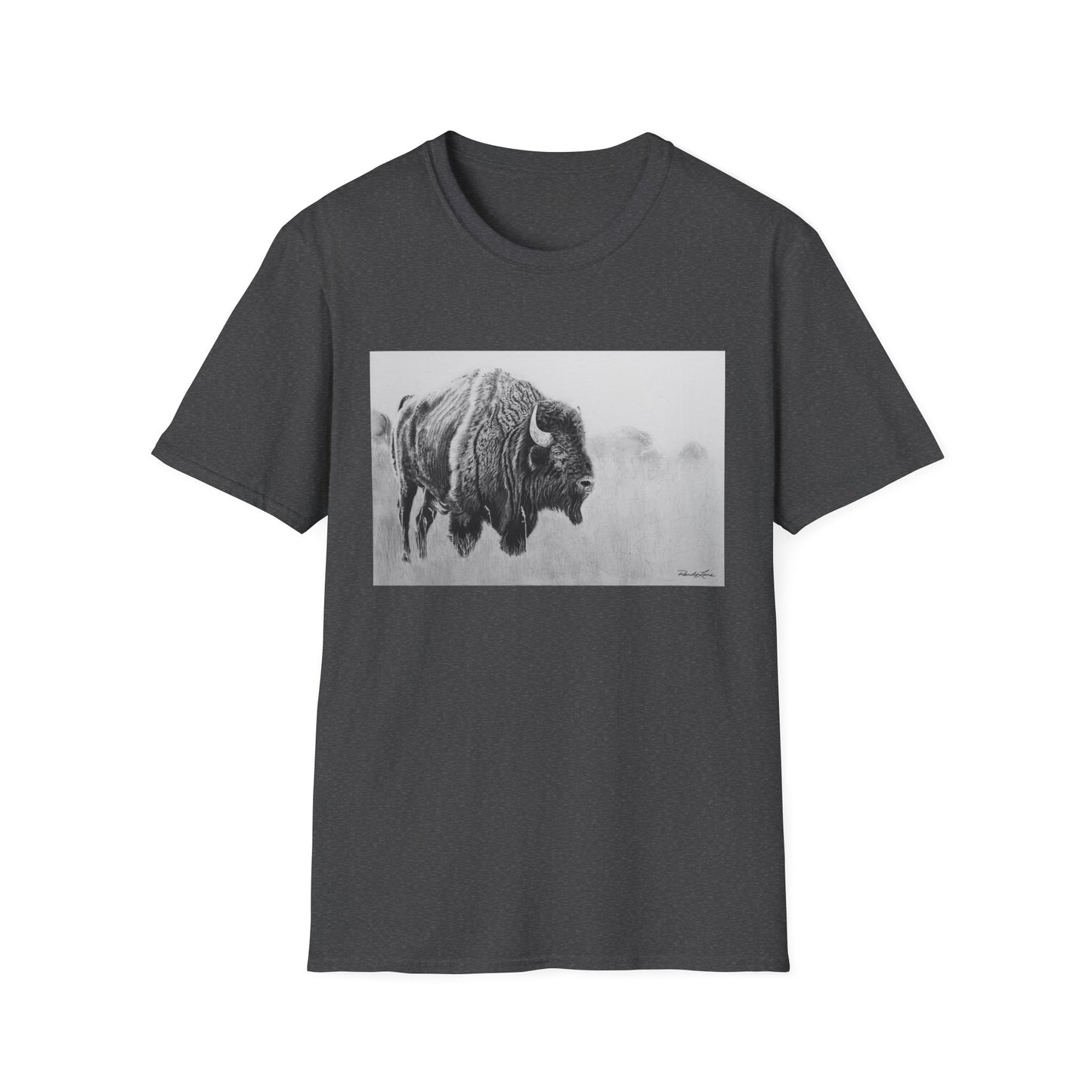 Prairie Bison, Bison Painting T-Shirt — Buffalo Wildlife Tee