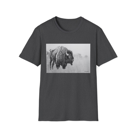 Prairie Bison, Bison Painting T-Shirt — Buffalo Wildlife Tee