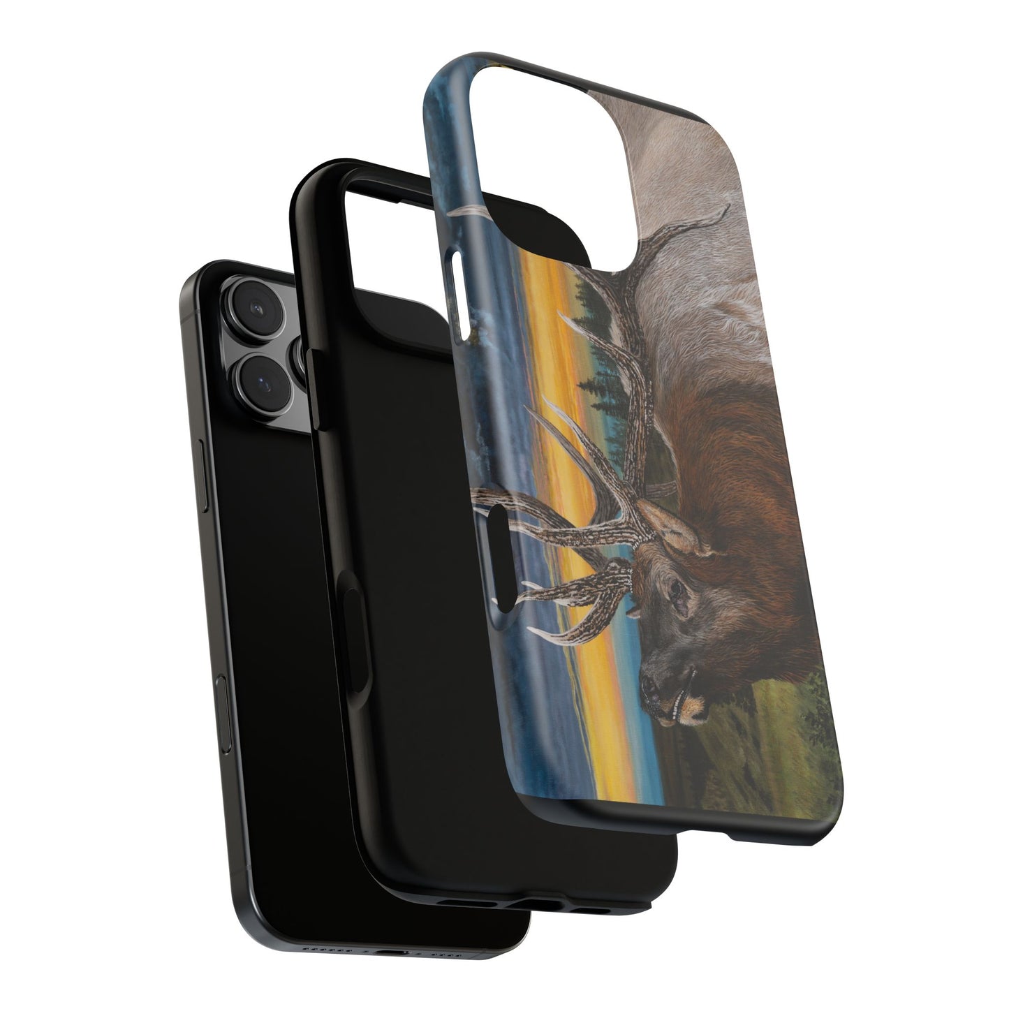 Sunset Serenade, Elk Phone Case