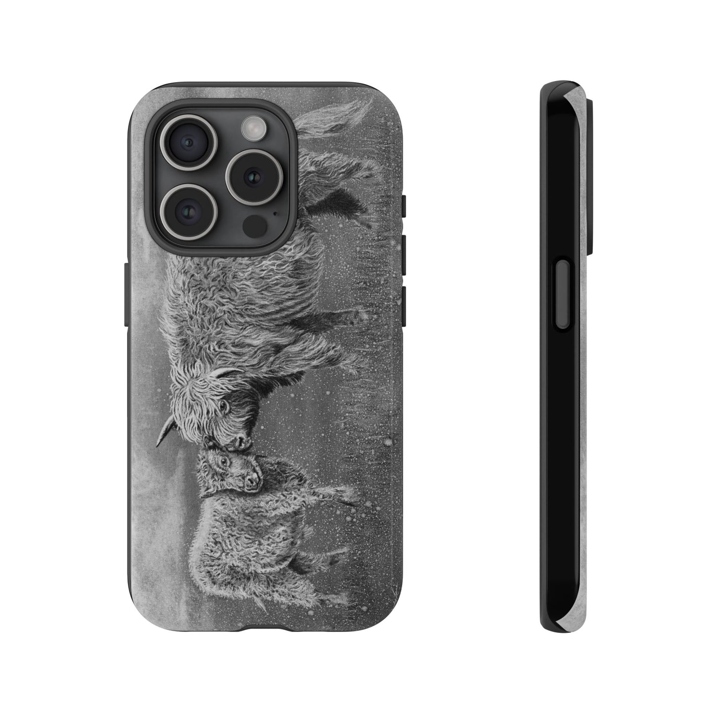 Highland Love, Highland Cow theme Phone Case, Tough Cases