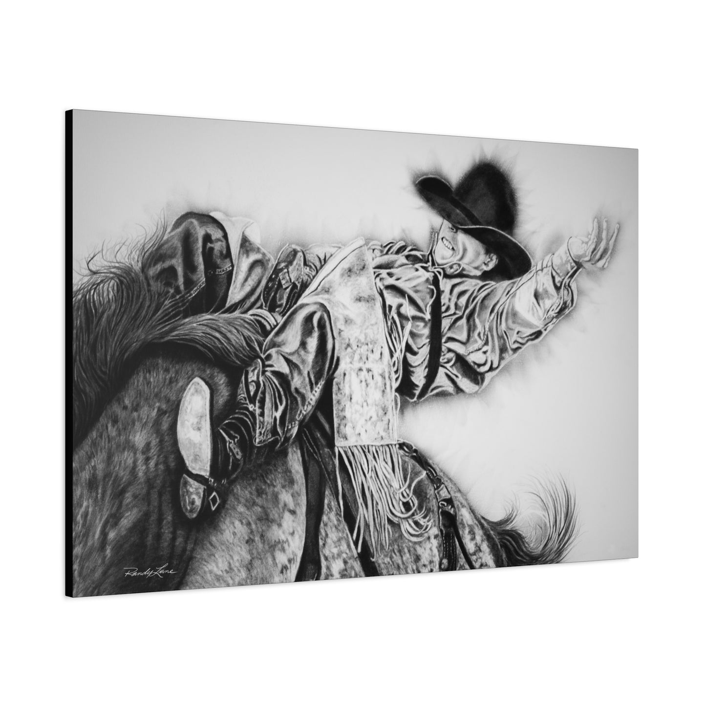 Go Time. Stretched Matte Canvas Rodeo Art