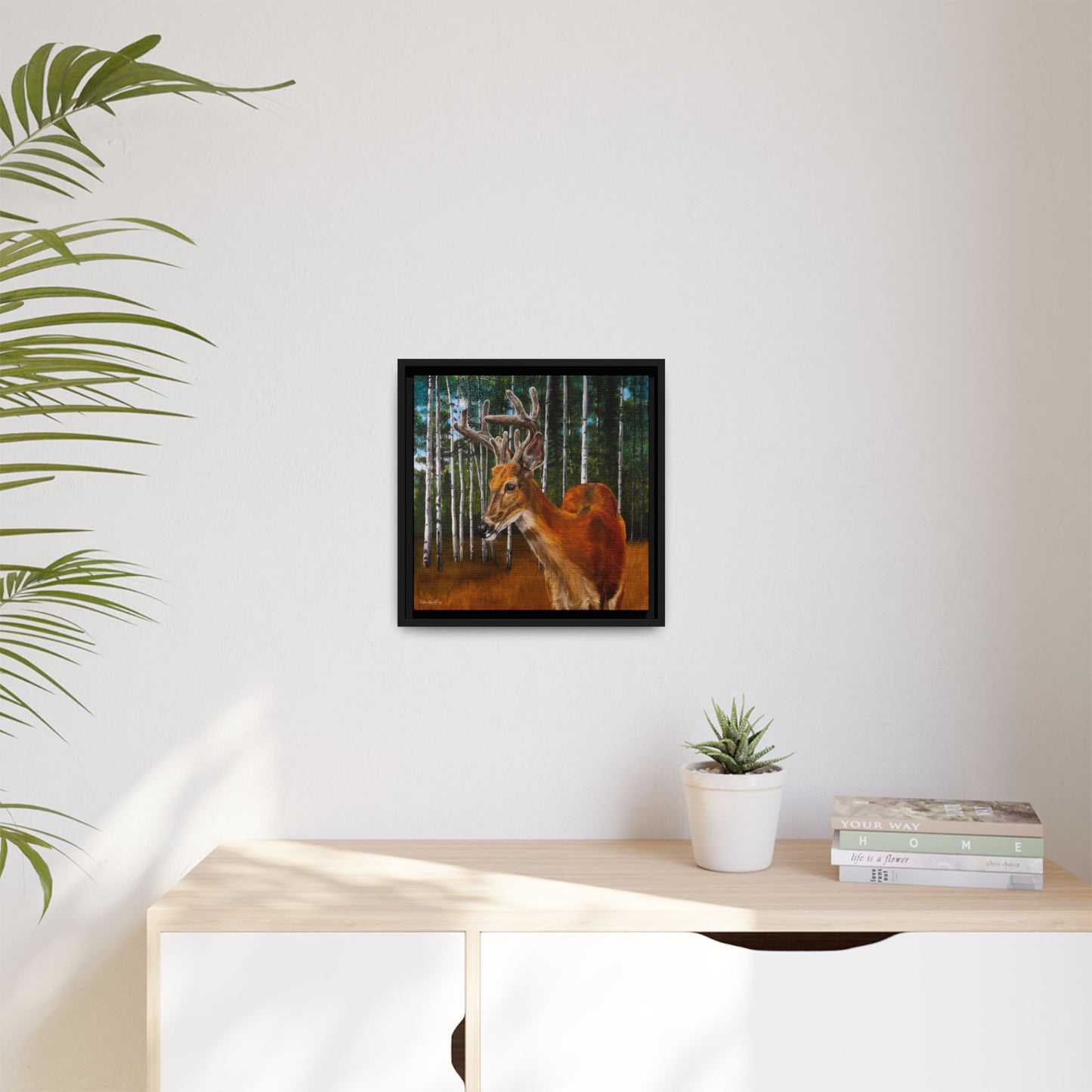 Velvet Crush, Framed Deer Canvas Art