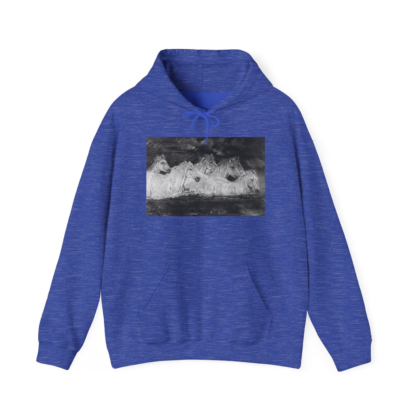 Night Swim, Horse Unisex Hooded Sweatshirt