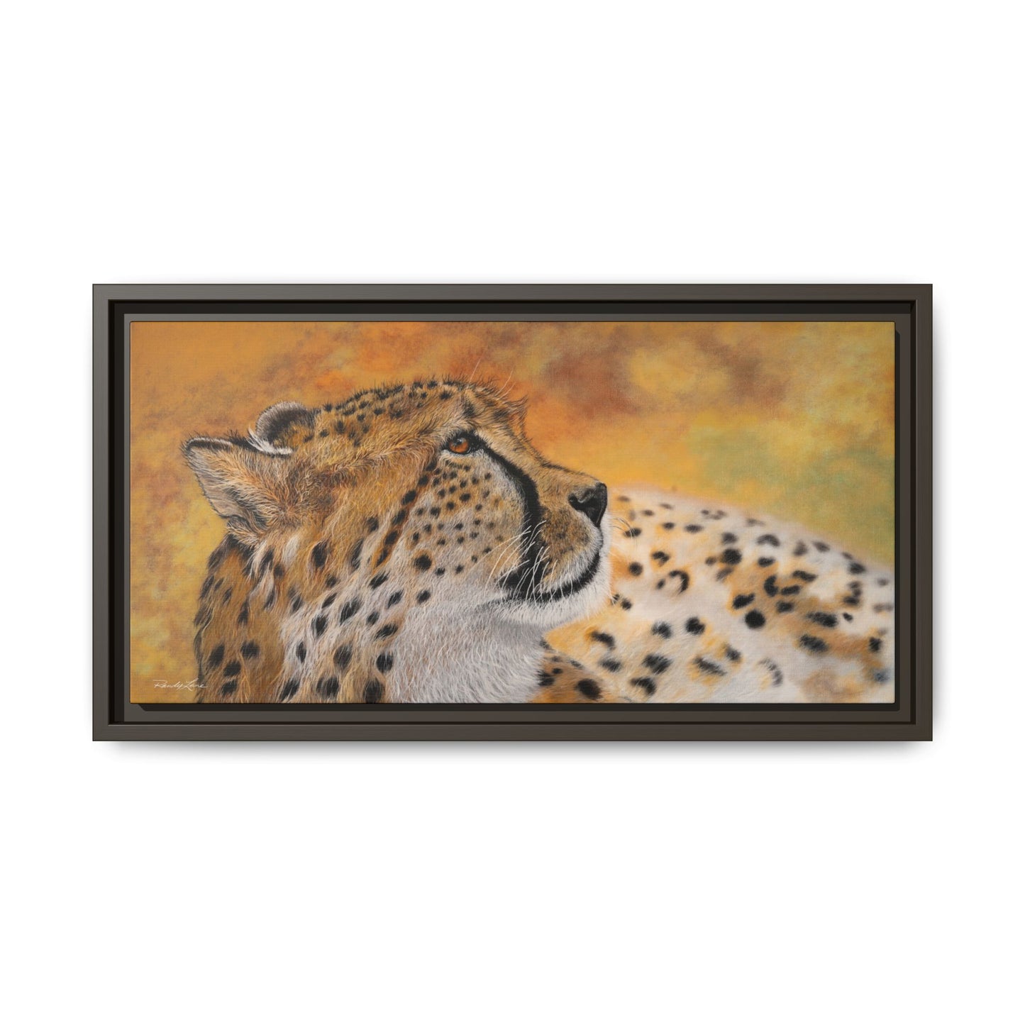 Cheetah Chill, Framed Cheetah Canvas Art