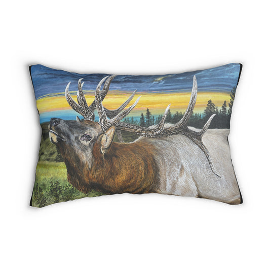 Sunset Serenade, Elk Lumbar Pillow