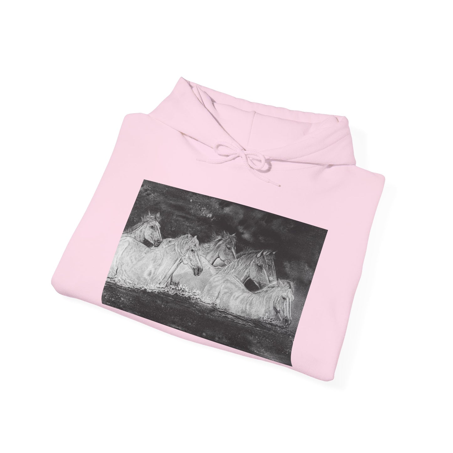 Night Swim, Horse Unisex Hooded Sweatshirt