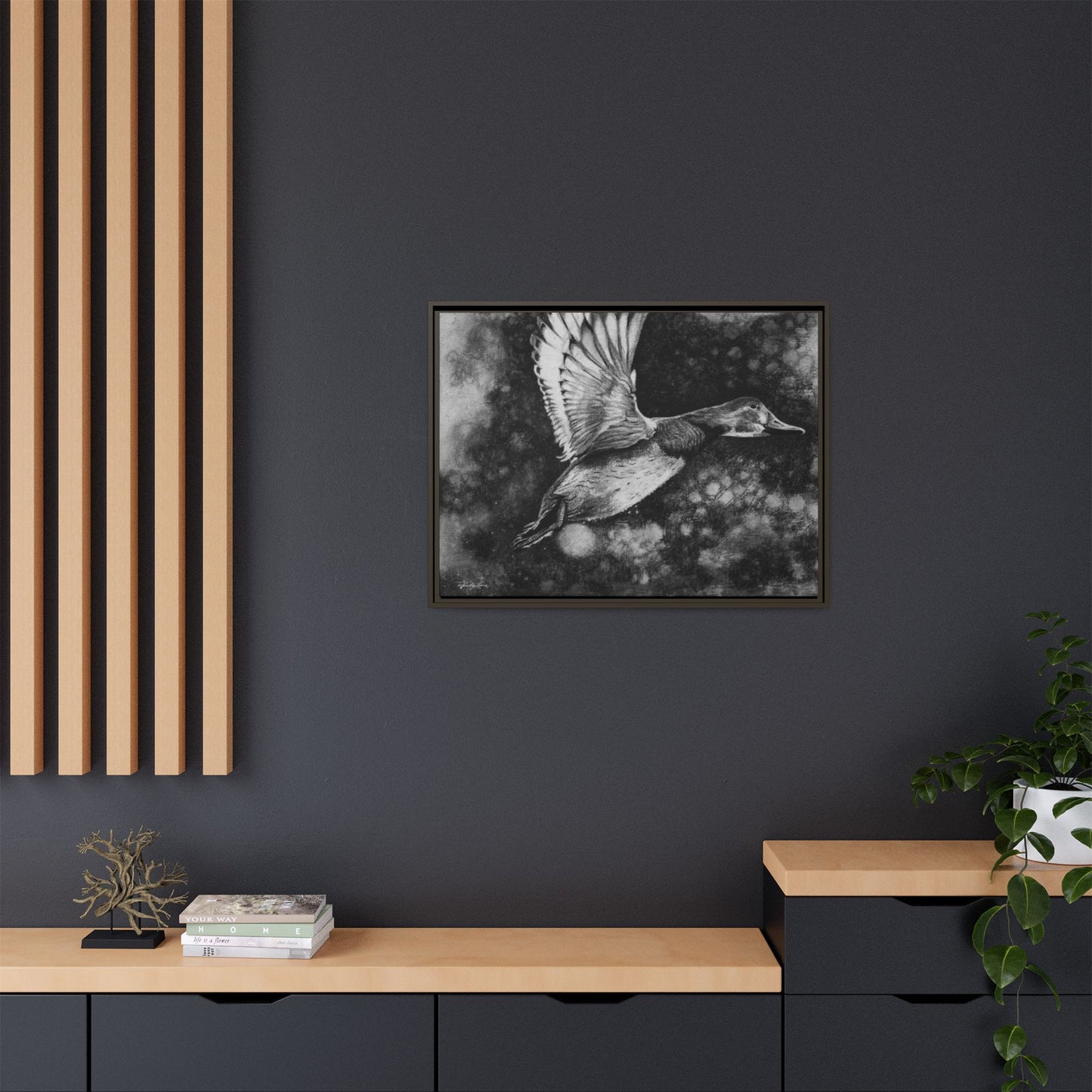 Flare, Framed Duck Canvas Art