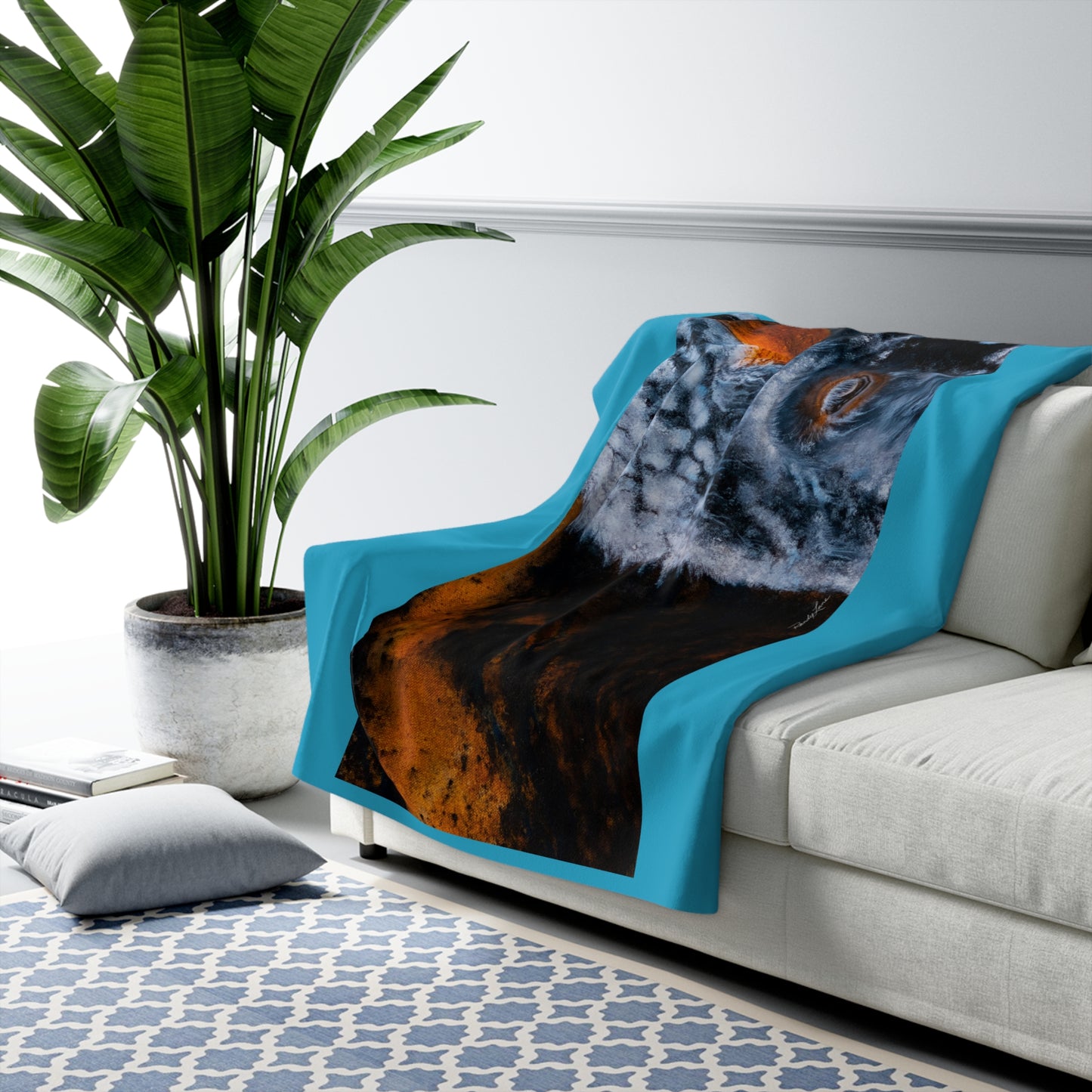 Storm Bison, Sherpa Fleece Blanket