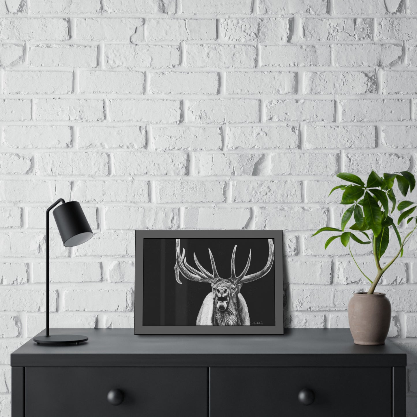 Heavy is the Crown, Framed Elk Fine Art Print