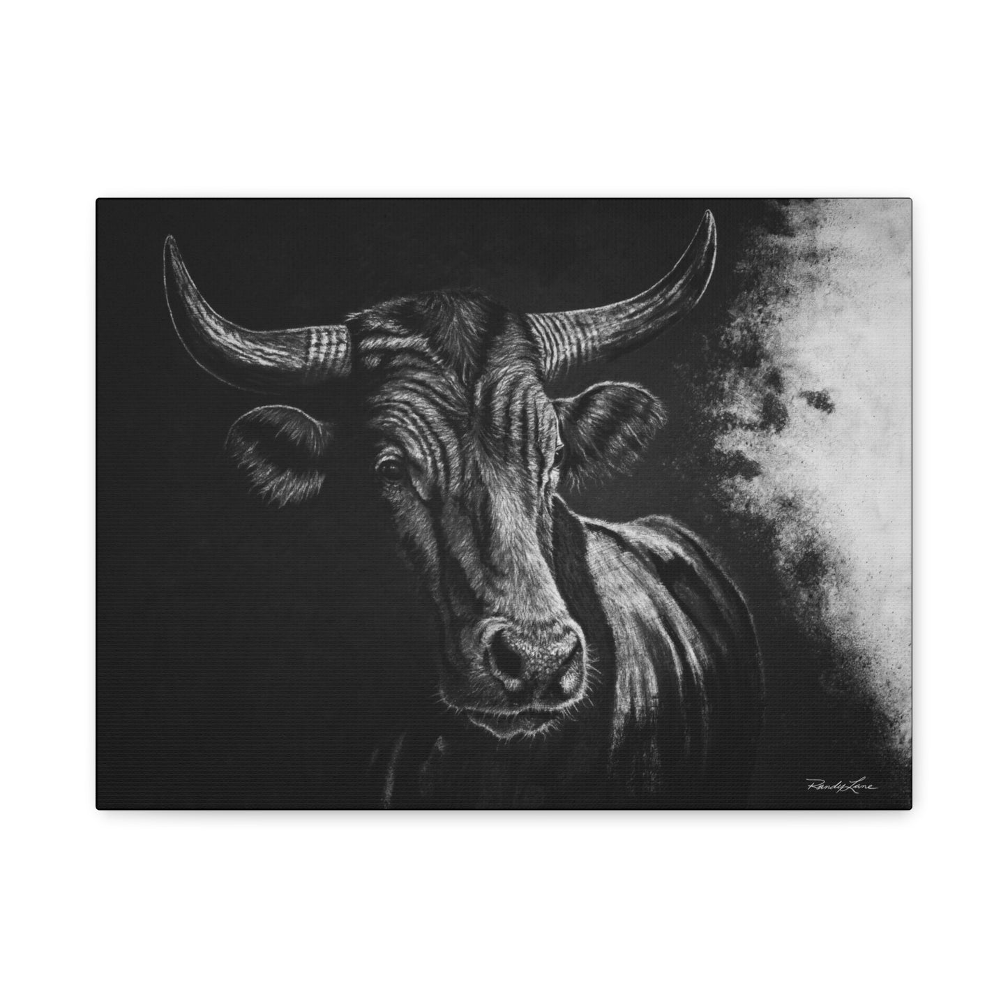 Stonebreaker. Bucking Bull Stretched Matte Canvas Wall Art