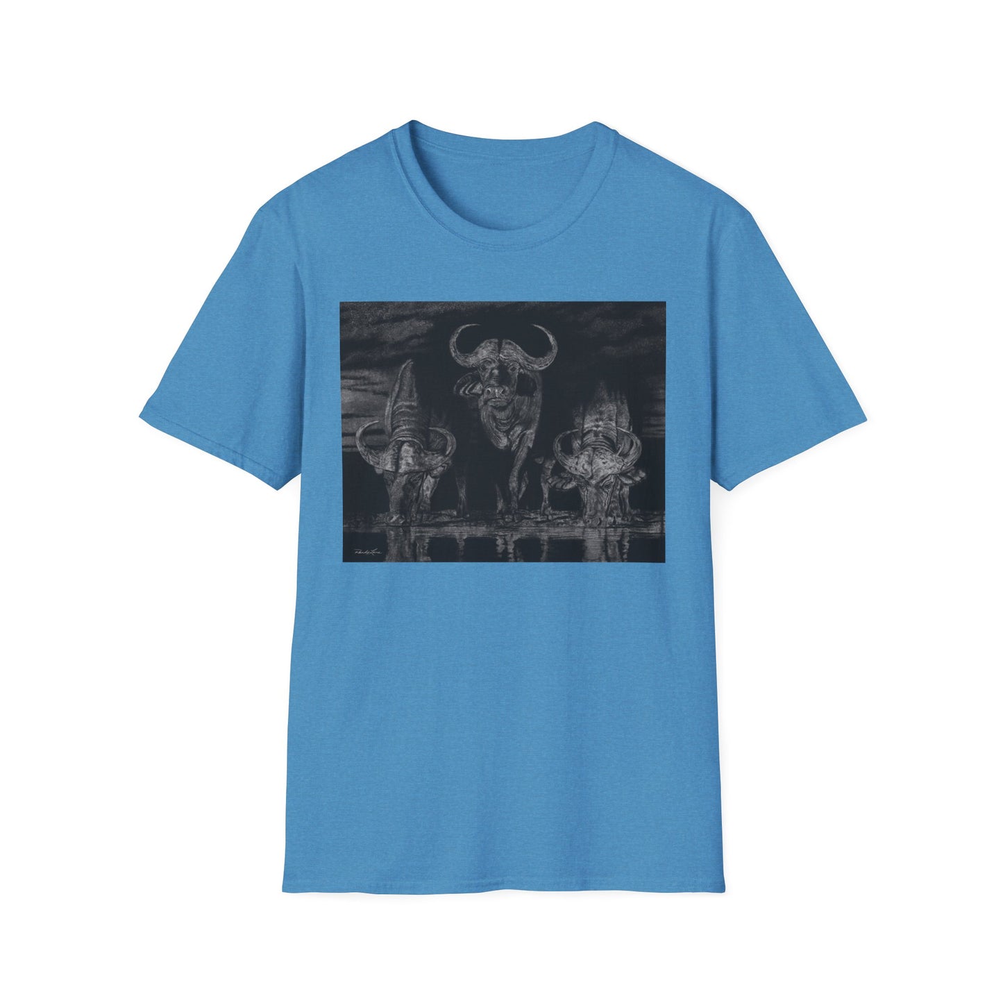 The Waterhole, Cape Buffalo Unisex T-Shirt - Softstyle Tee