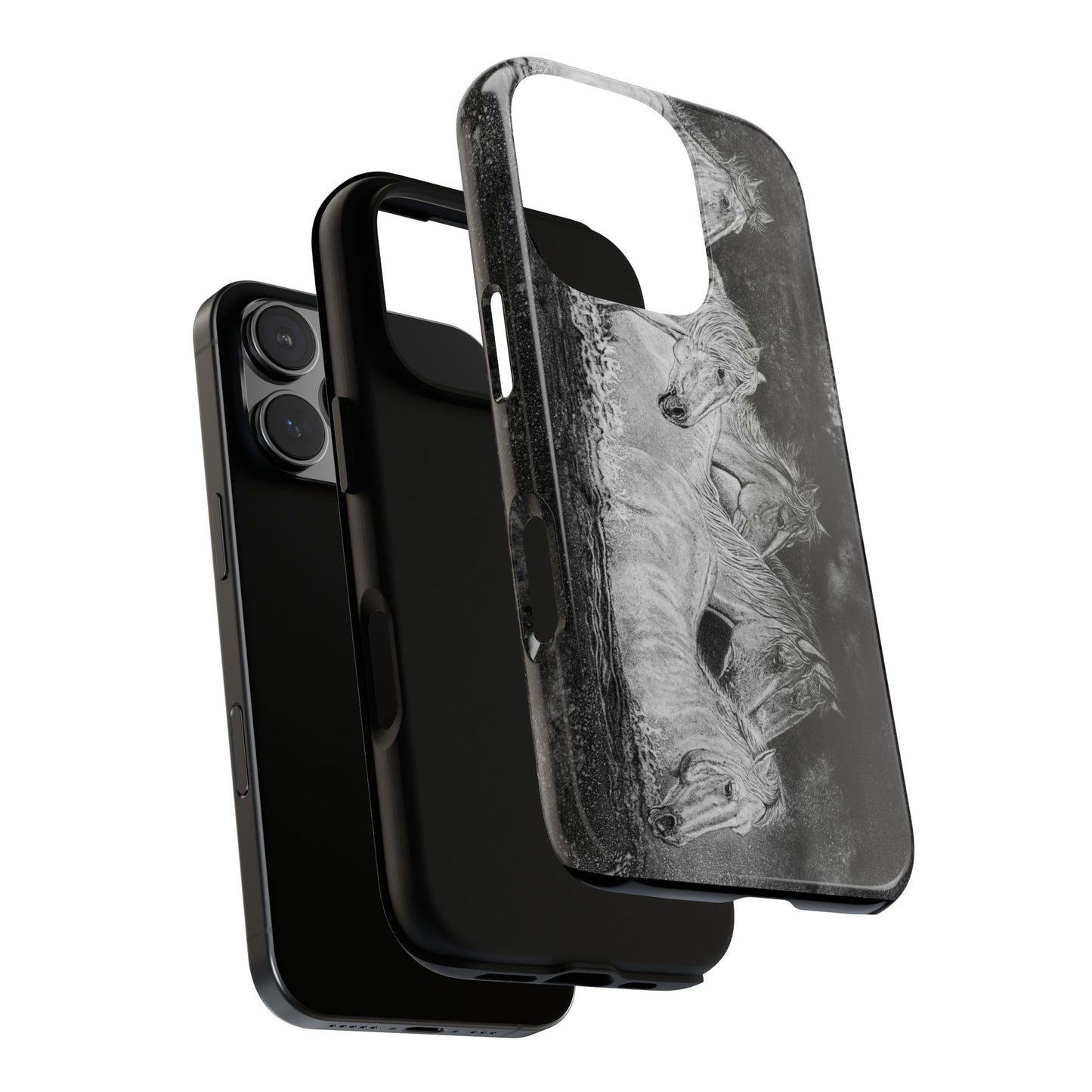 Night Swim, Horse-Themed Phone Case, Stylish Tough Cases