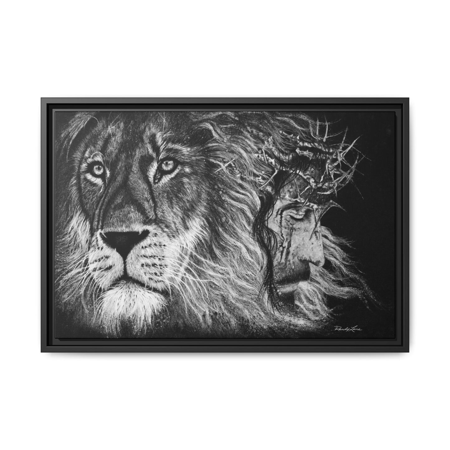Lion King, Framed Matte Canvas Print