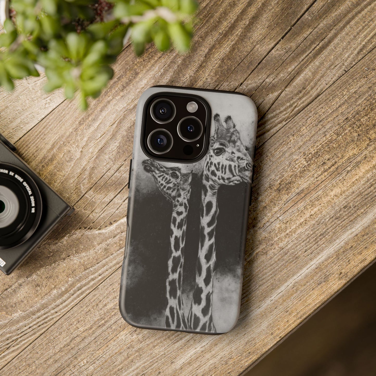 Grace in the Grassland, Giraffe Tough Phone Cases