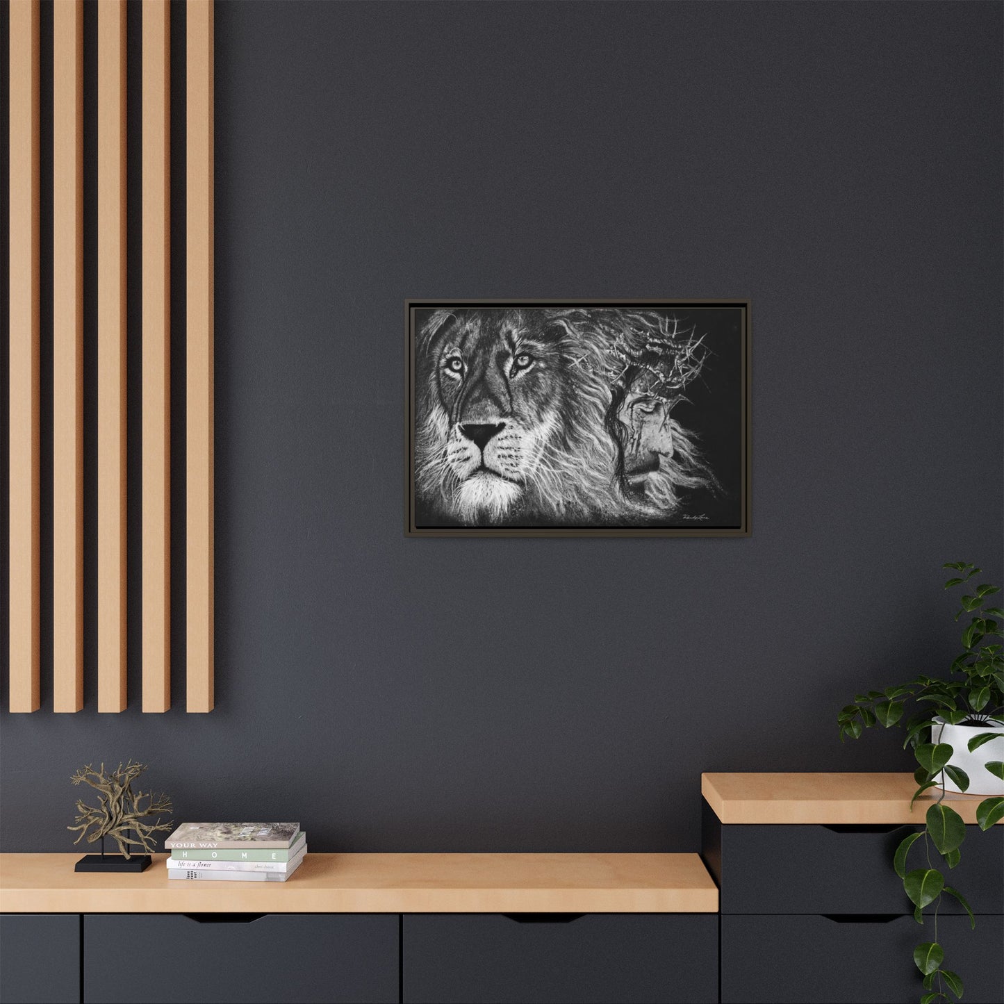 Lion King, Framed Matte Canvas Print