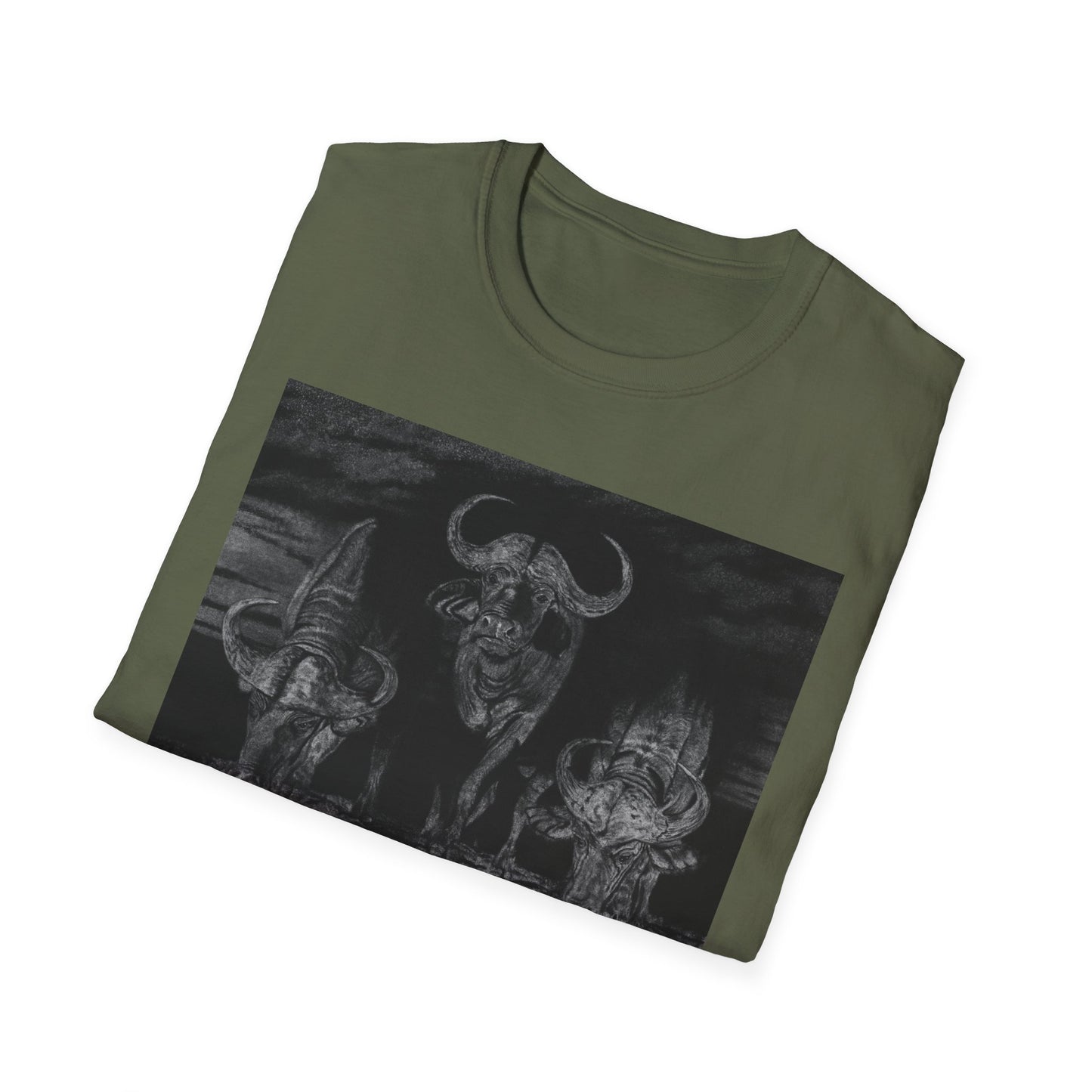The Waterhole, Cape Buffalo Unisex T-Shirt - Softstyle Tee