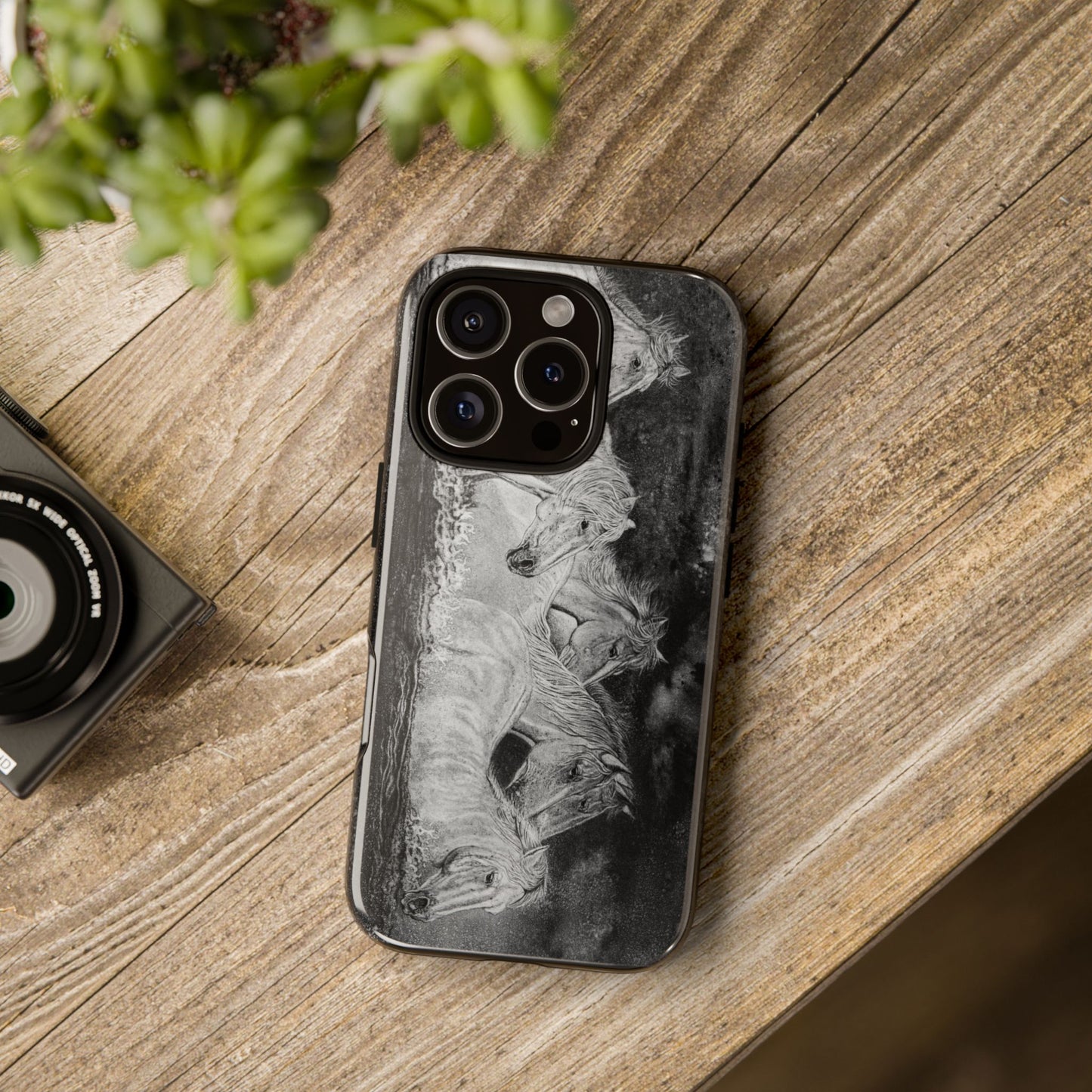Night Swim, Horse-Themed Phone Case, Stylish Tough Cases