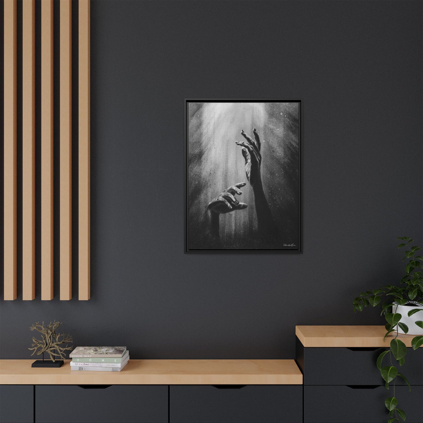 Divine Dance. Framed Stretched Matte Canvas Art Print