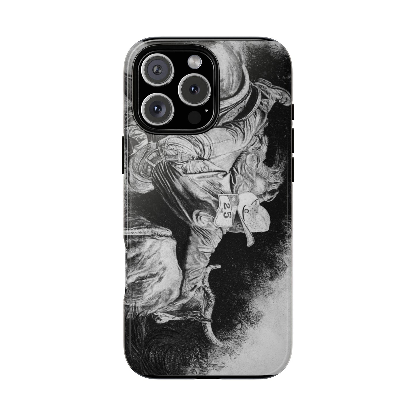 Contact. Cowboy Bulldogger Rodeo Art Phone Case - Tough Cases